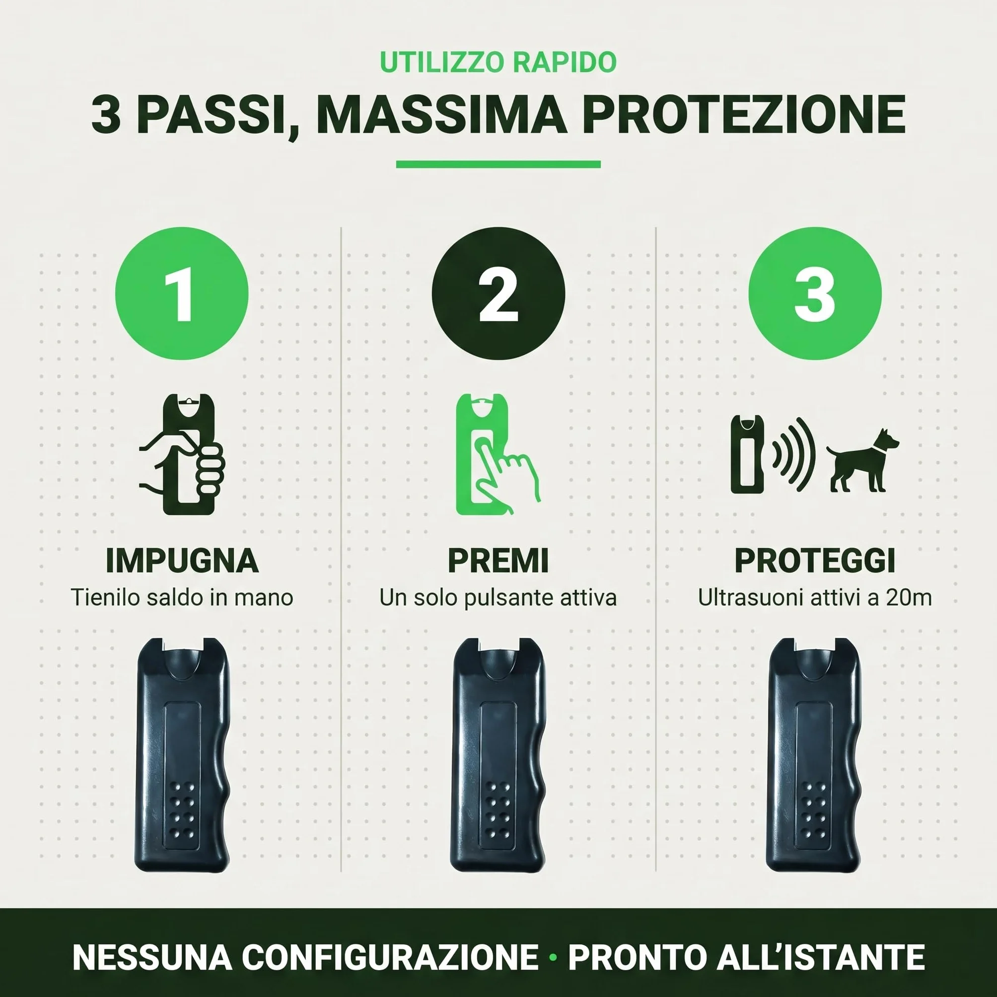 Répulsif ultrason pour chiens agressifs LED Flash portable 20 m