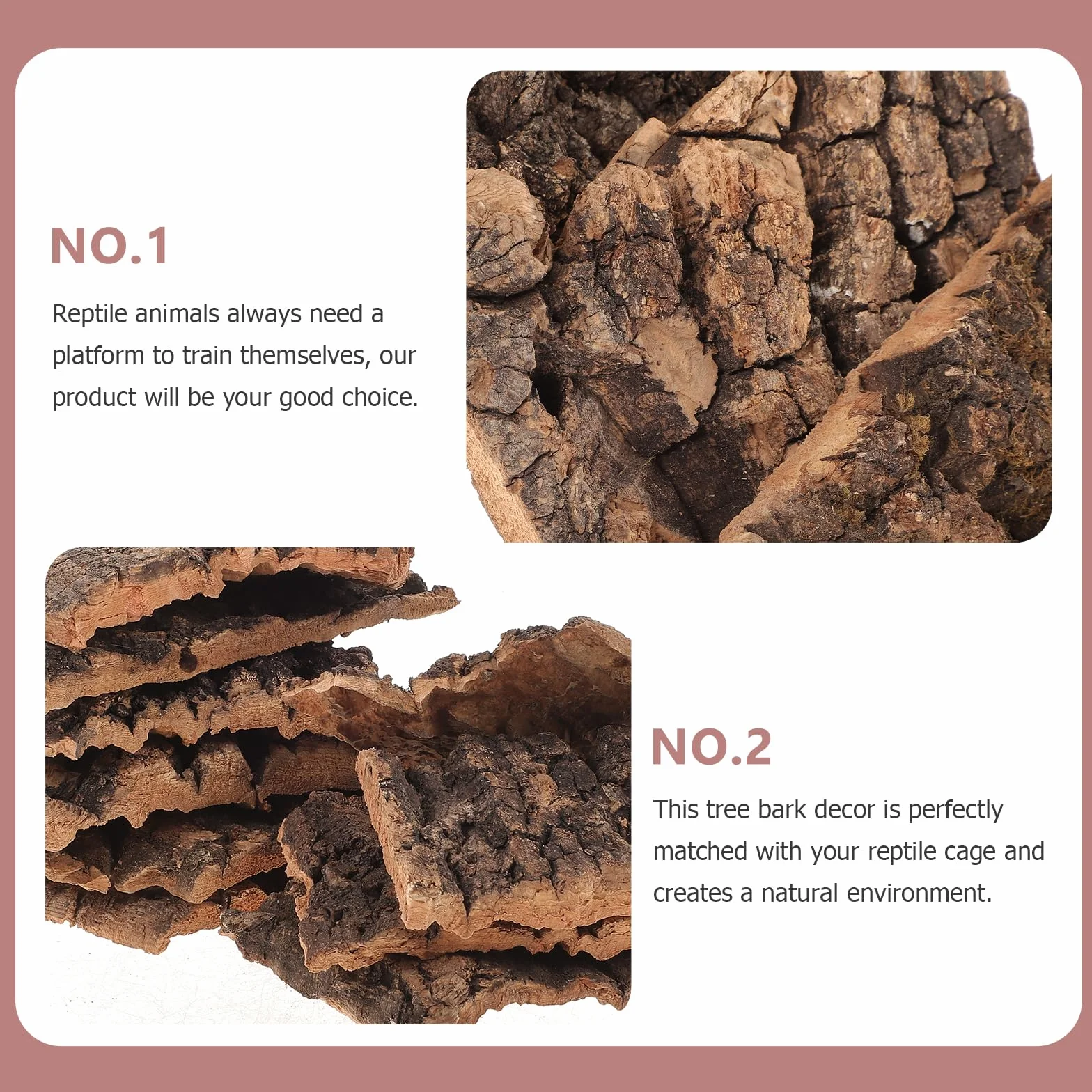 FOMIYES Écorce Arbre pour Reptiles Plateformes Escalade Tortues Décoration Terrarium