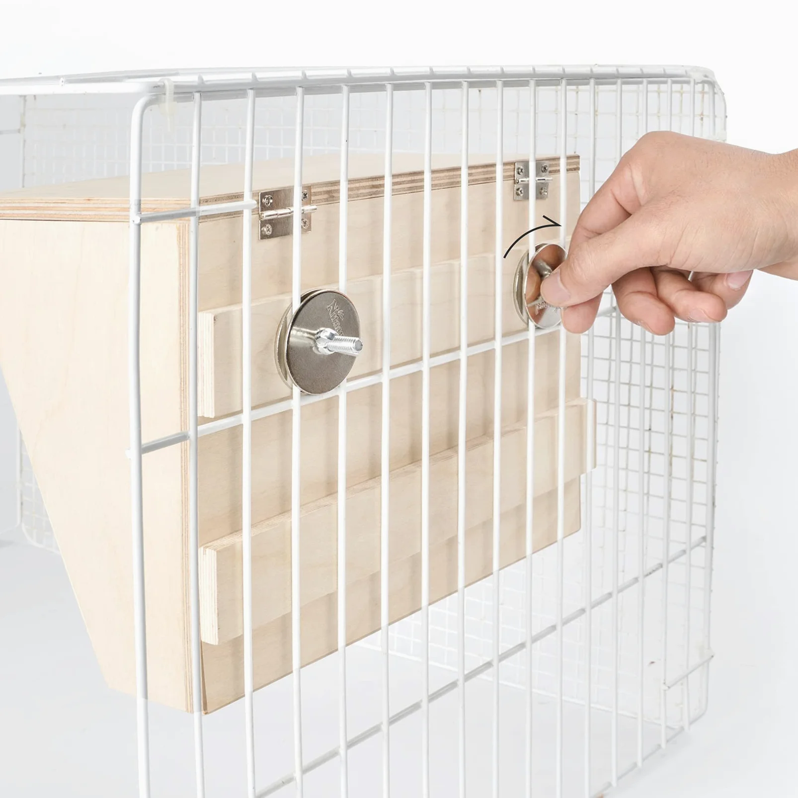 Niteangel pour Animal Domestique Foin Crèche en Bois avec Assise, Grande Taille, 9–7/20,3 cm X 6–3/10,2 x 20,3 cm, Plywood