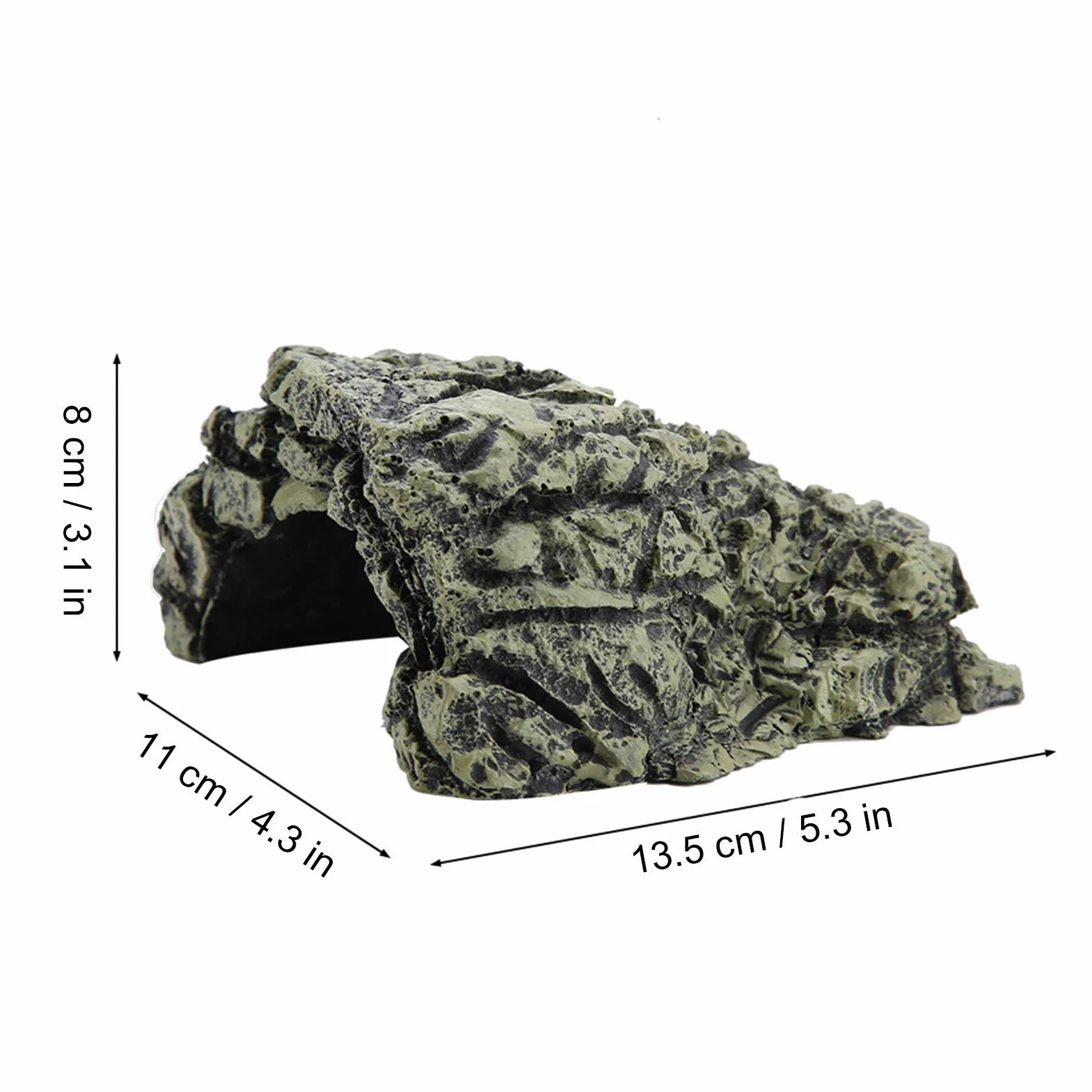 Grotte de Cachette pour Reptiles, Résine Simulation Roche Abri Reptile Plate-forme d'Observation (L)