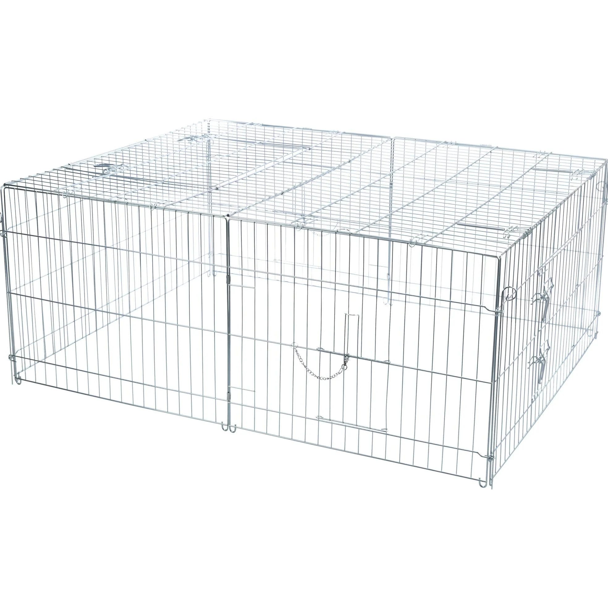 TRIXIE Cage à lapin 0,9 m³, enclos d'extérieur extensible pour clapier et poulailler, idéal pour les petits animaux, lapins, cochons d'Inde, poules