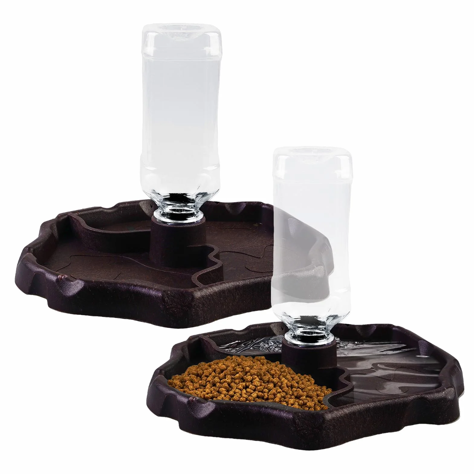 Vegena 2 en 1 Distributeur d'eau pour Reptile Abreuvoir Tortue Mangeoire Bol de Nourriture