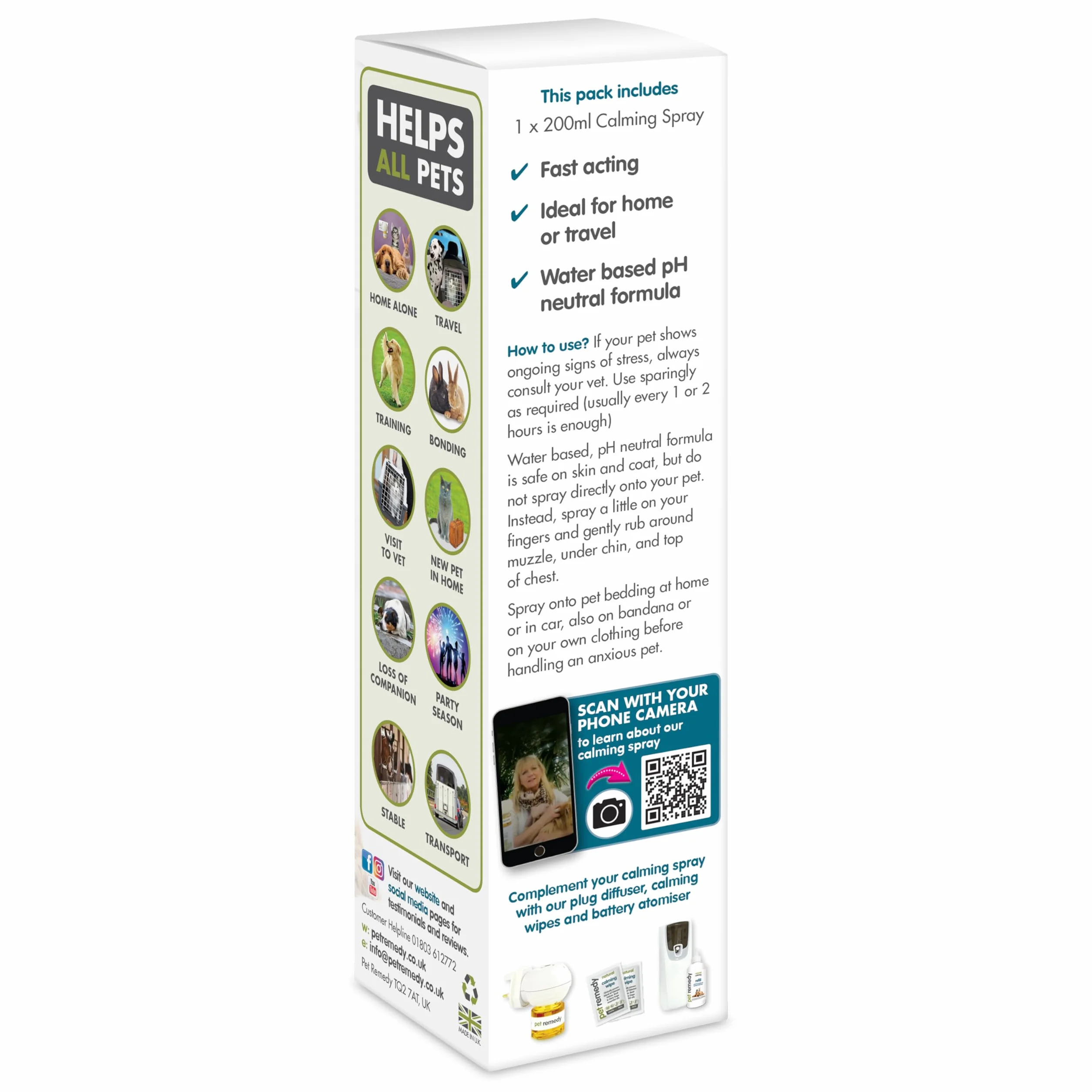 Pet Remedy Spray déstressant et apaisant Naturel 200 ML