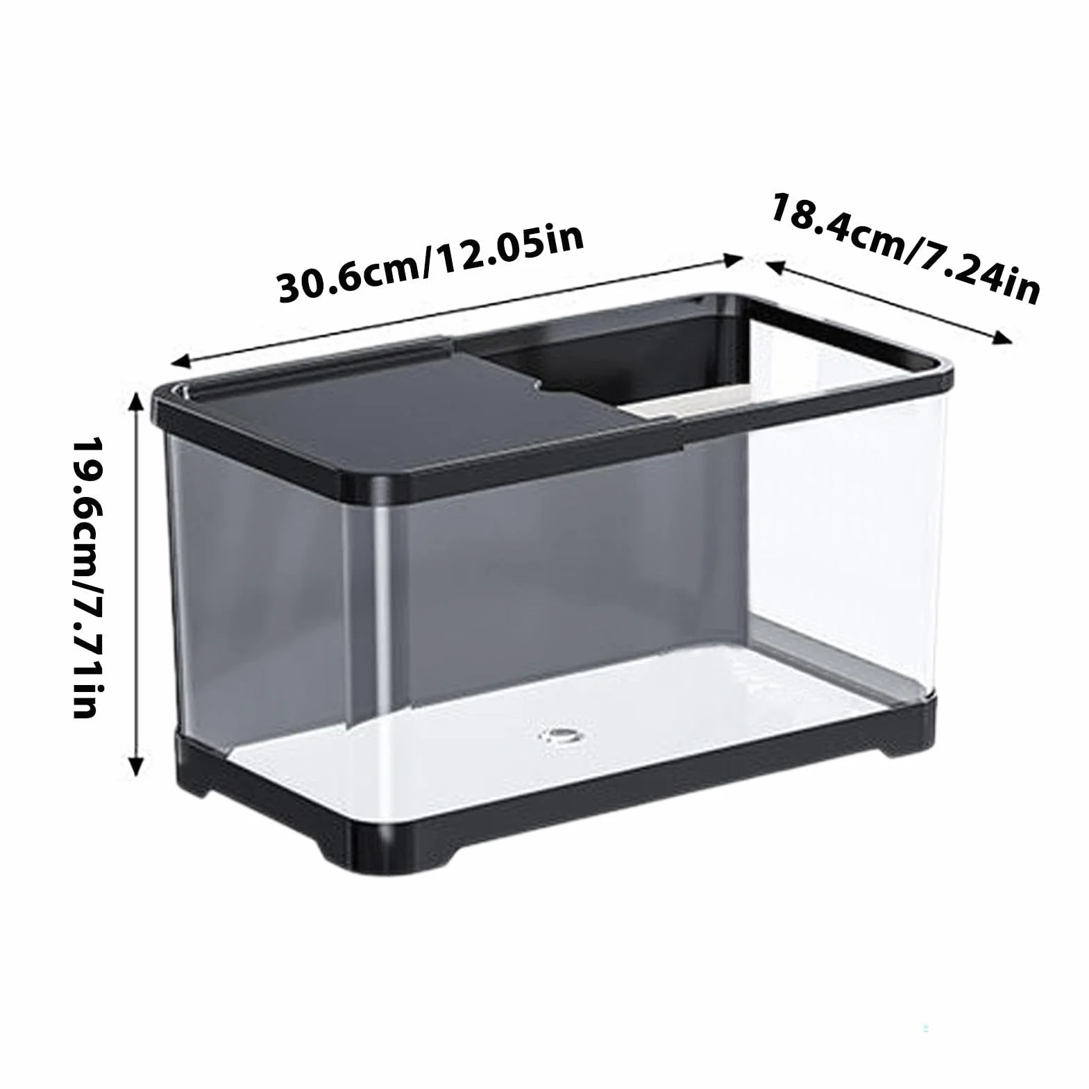 Kit de Démarrage pour Petit Aquarium Décoratif - Réservoir Créatif pour Poissons Rouges, Guppy, Crevettes avec Panier