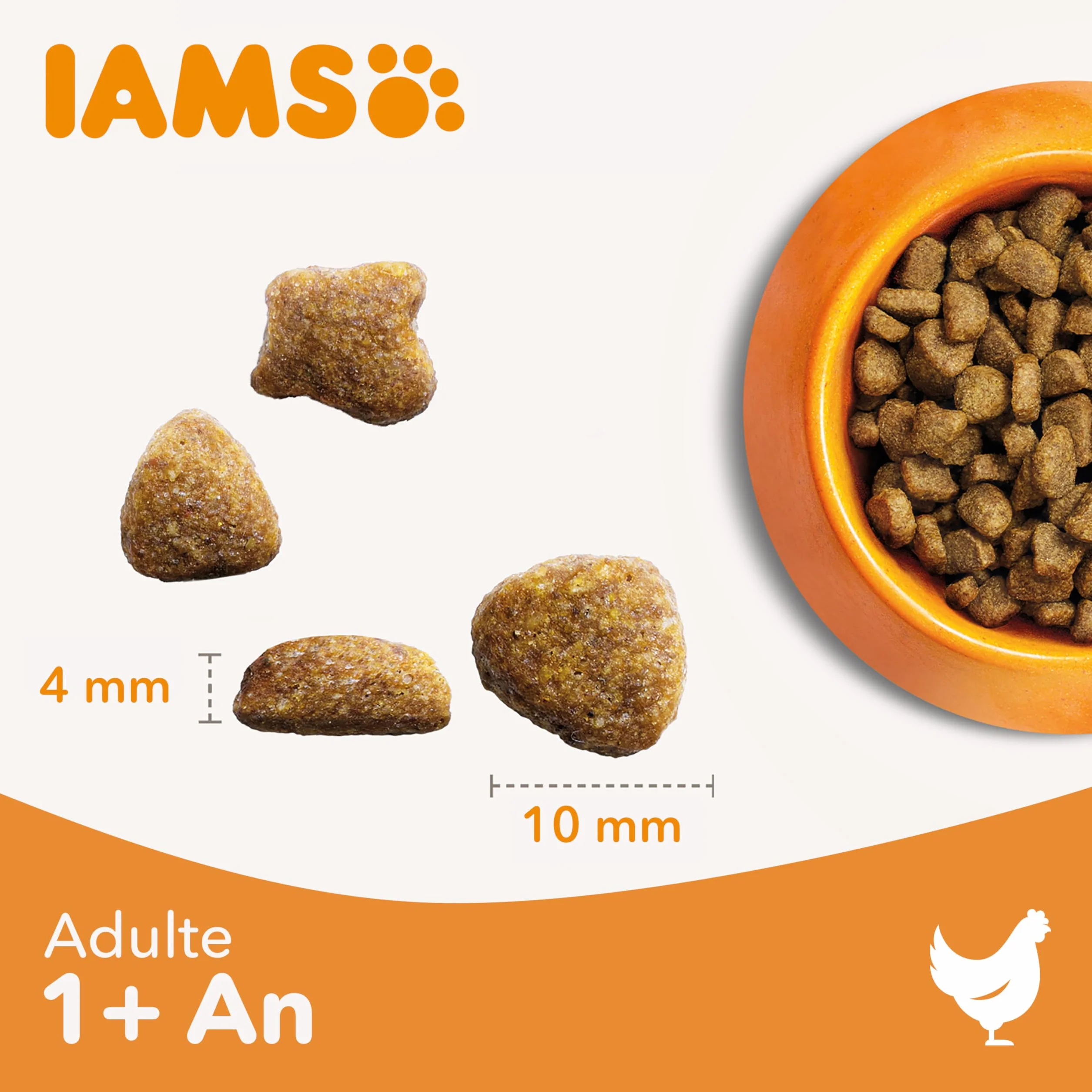IAMS Croquette au Poulet pour Chat Adulte 10 kg
