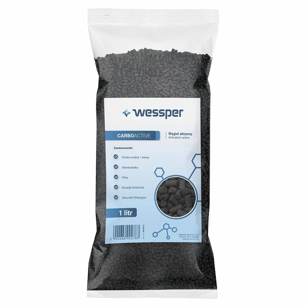 Granulés de Charbon Actif 1 L pour Aquarium Filtration Purification de l'Eau