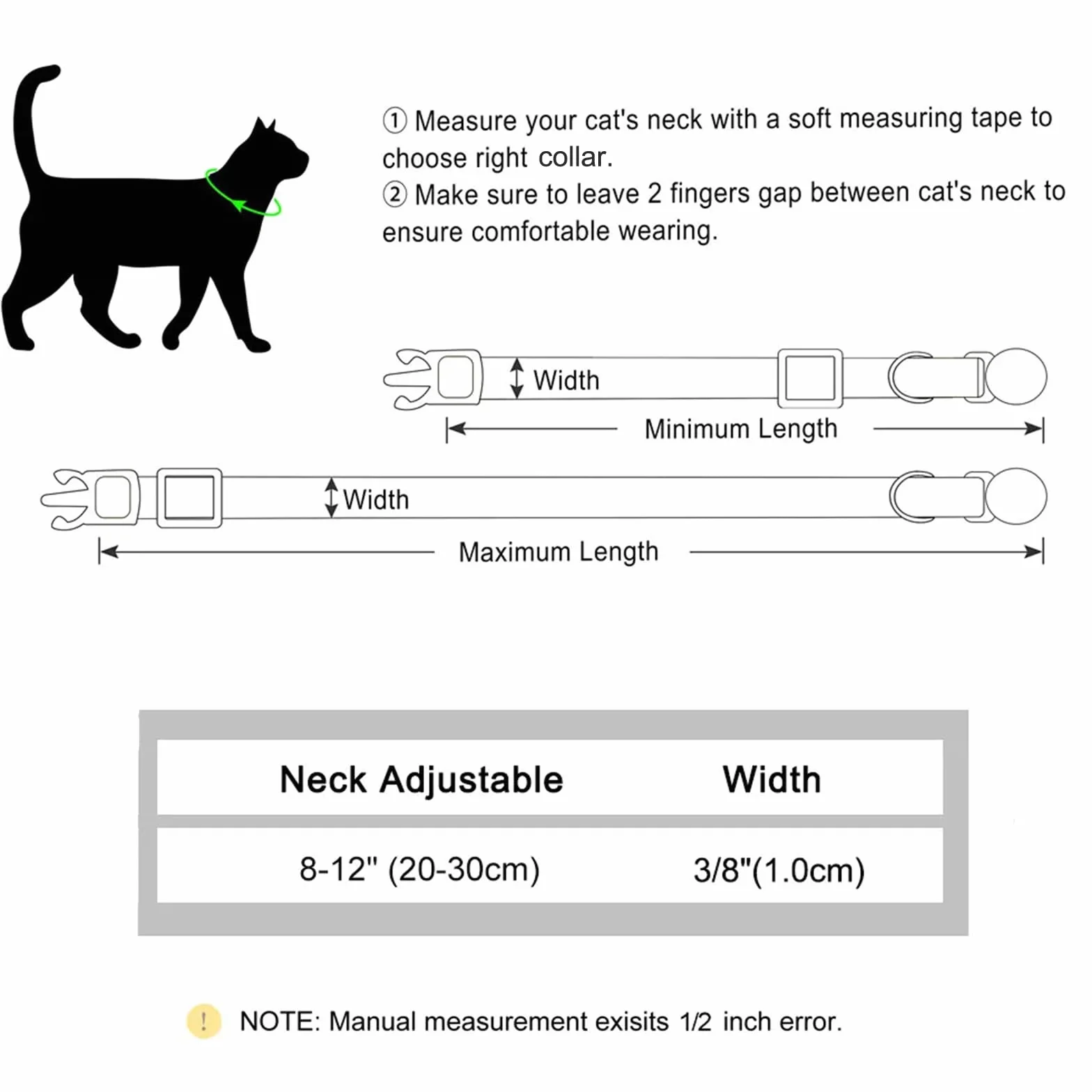 Collier de Chat personnalisé avec Nom et Numéro de Téléphone, Collier de Sécurité en Nylon, Boucle à Dégagement Rapide