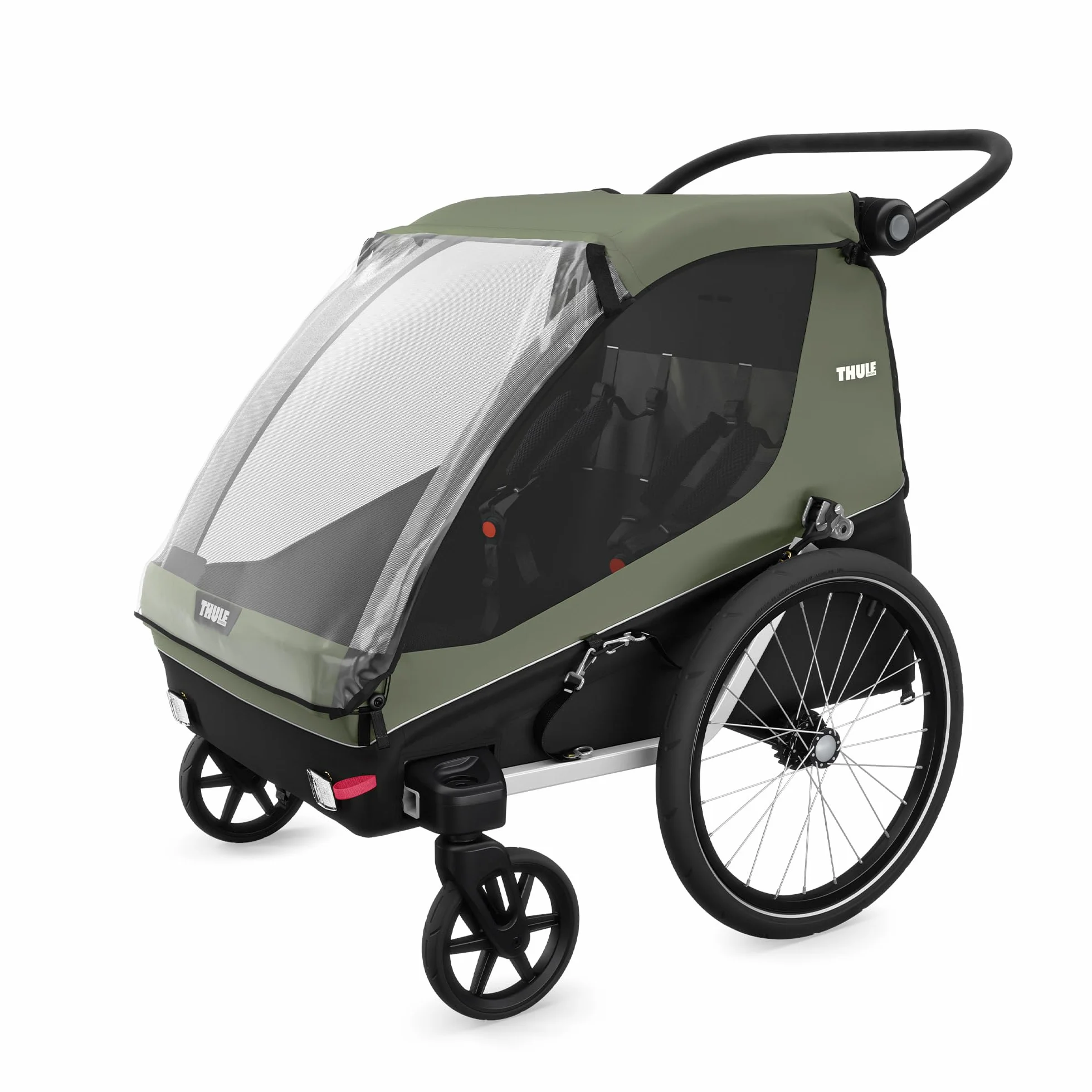 Thule Courier Remorque De Vélo Enfants Chiens Cargo Vintage Green