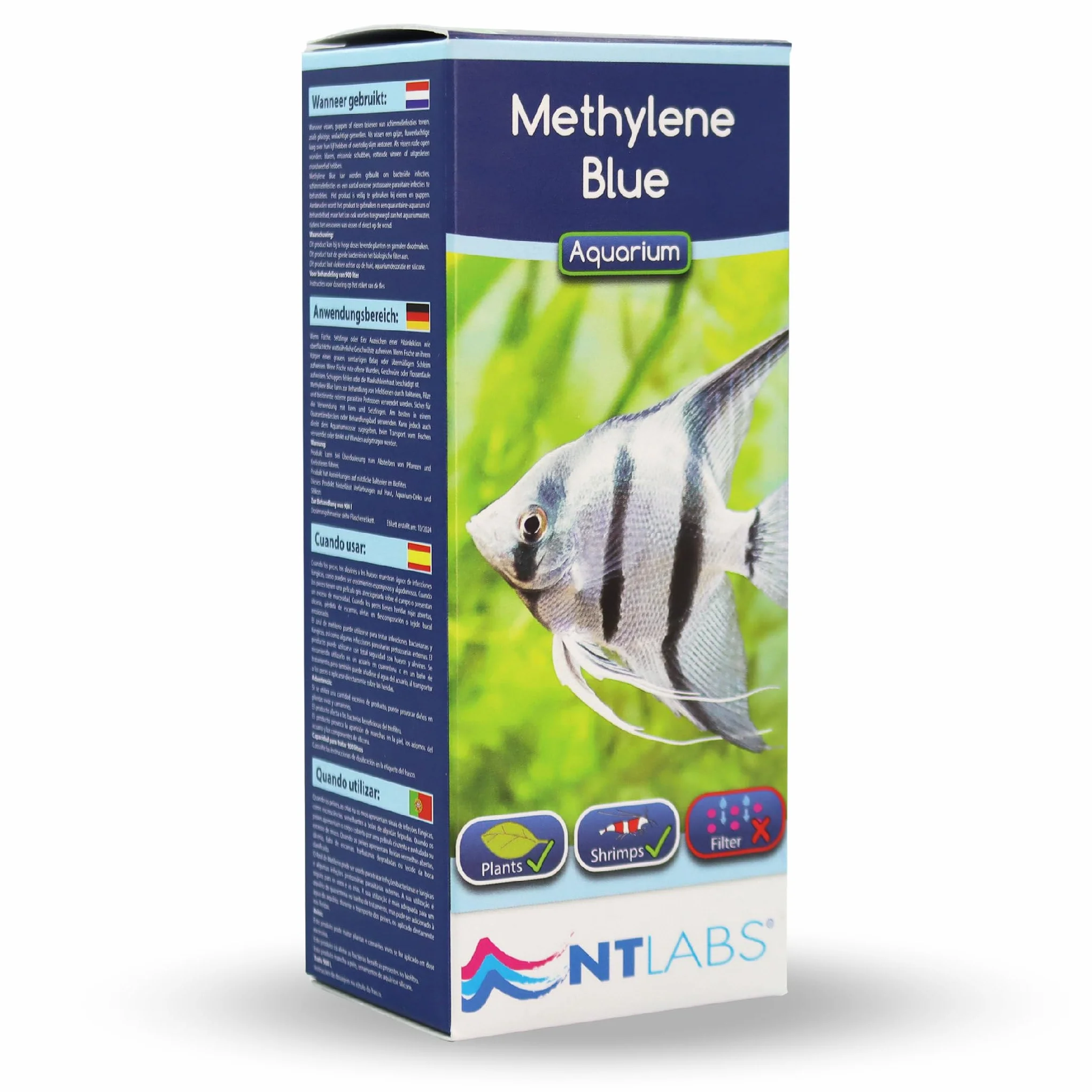 NT Labs Bleu de méthylène médicament aquarium infections parasitaires bactériennes fongiques poissons œufs