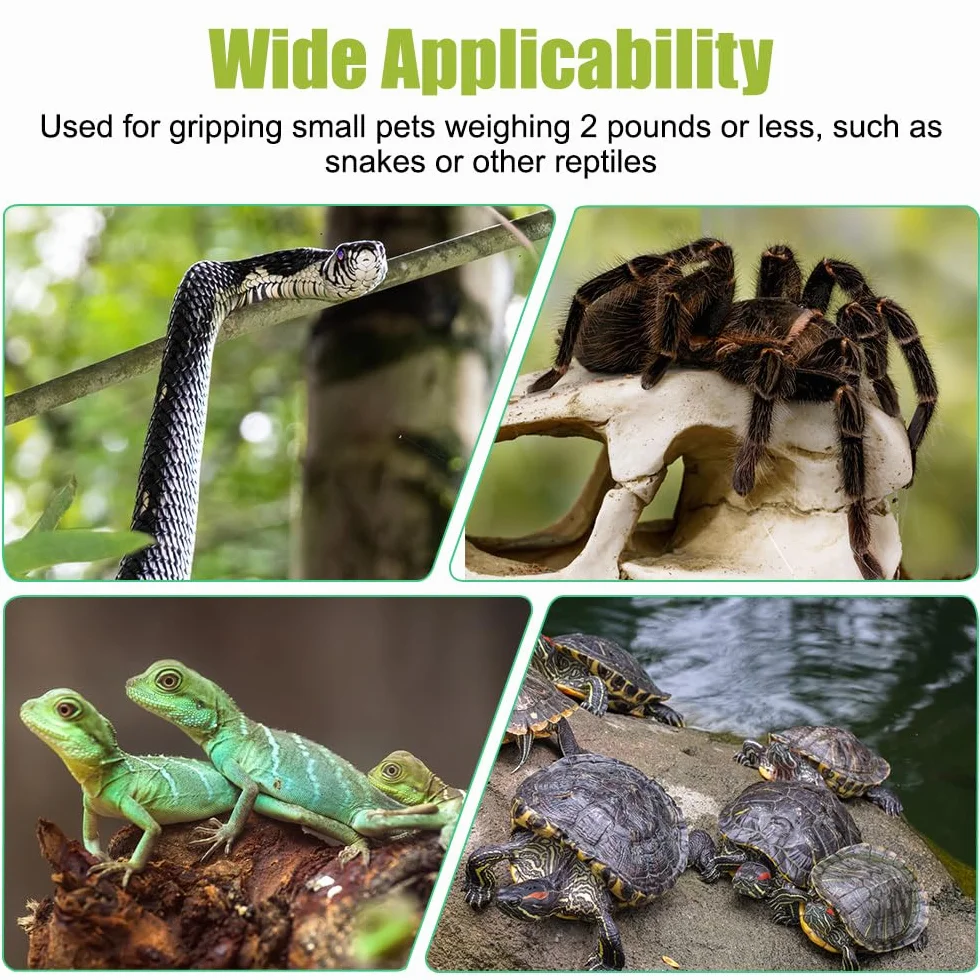 DONGKER Bâton de Capture de Reptiles en Acier Inoxydable 40 Pouces Extensible pour Attraper les Serpents