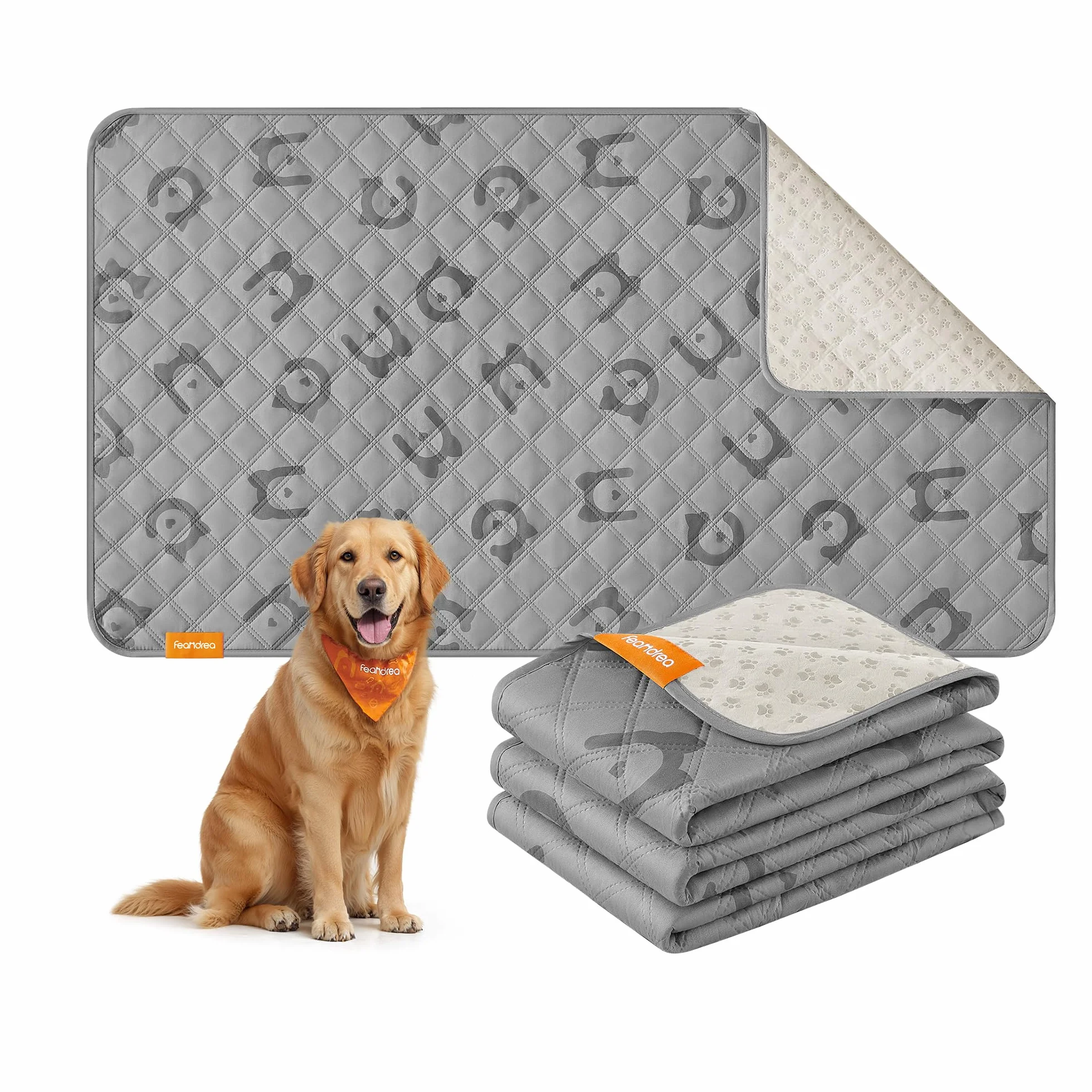 Feandrea Couverture Chien Imperméable 135 x 76 cm Housse Protection Canapé Antidérapant Matelassé Gris Tourterelle