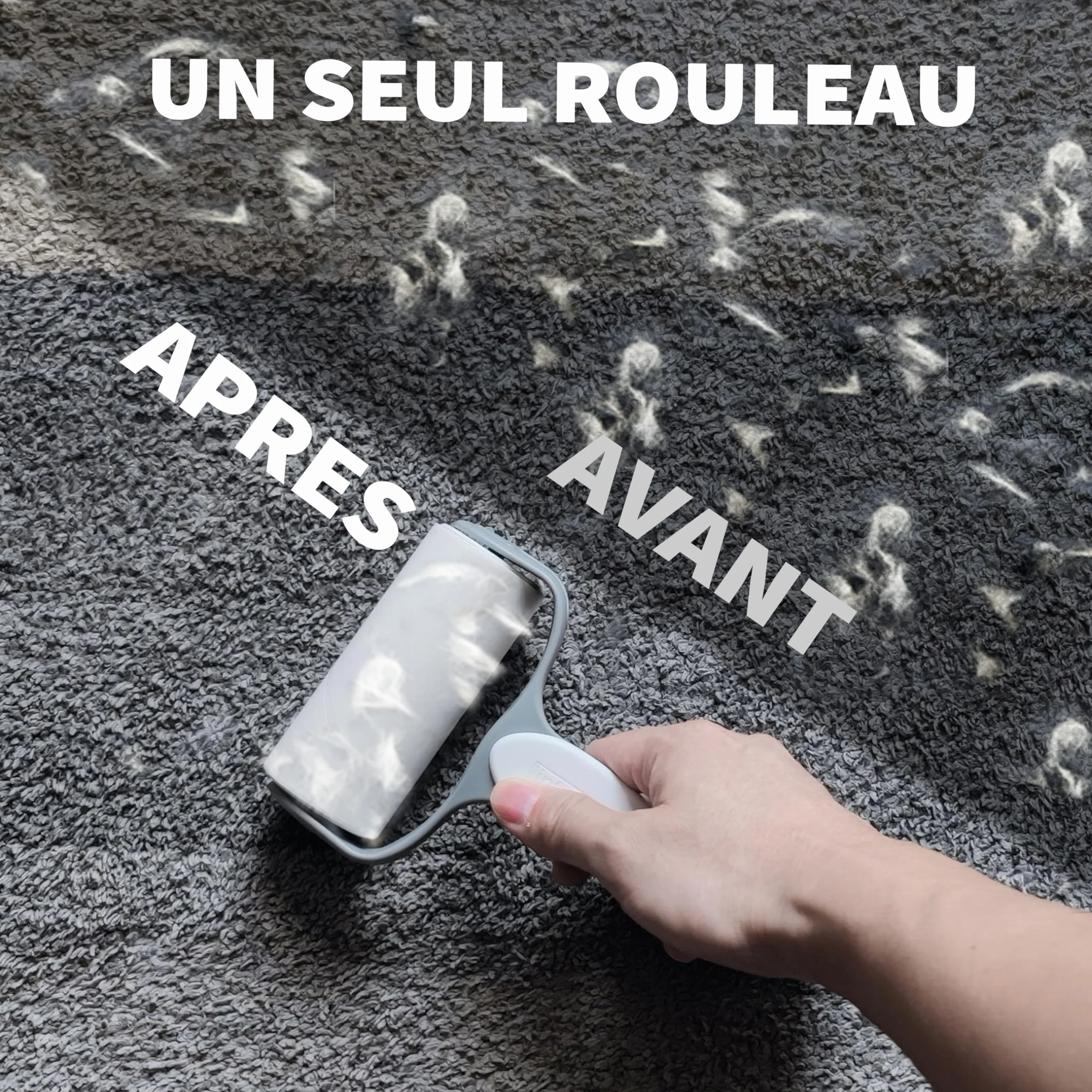 Rouleau Adhésif pour Poils d'Animaux 5 Recharges 300 Feuilles - Élimine Poils Chien Chat sur Vêtements Canapé