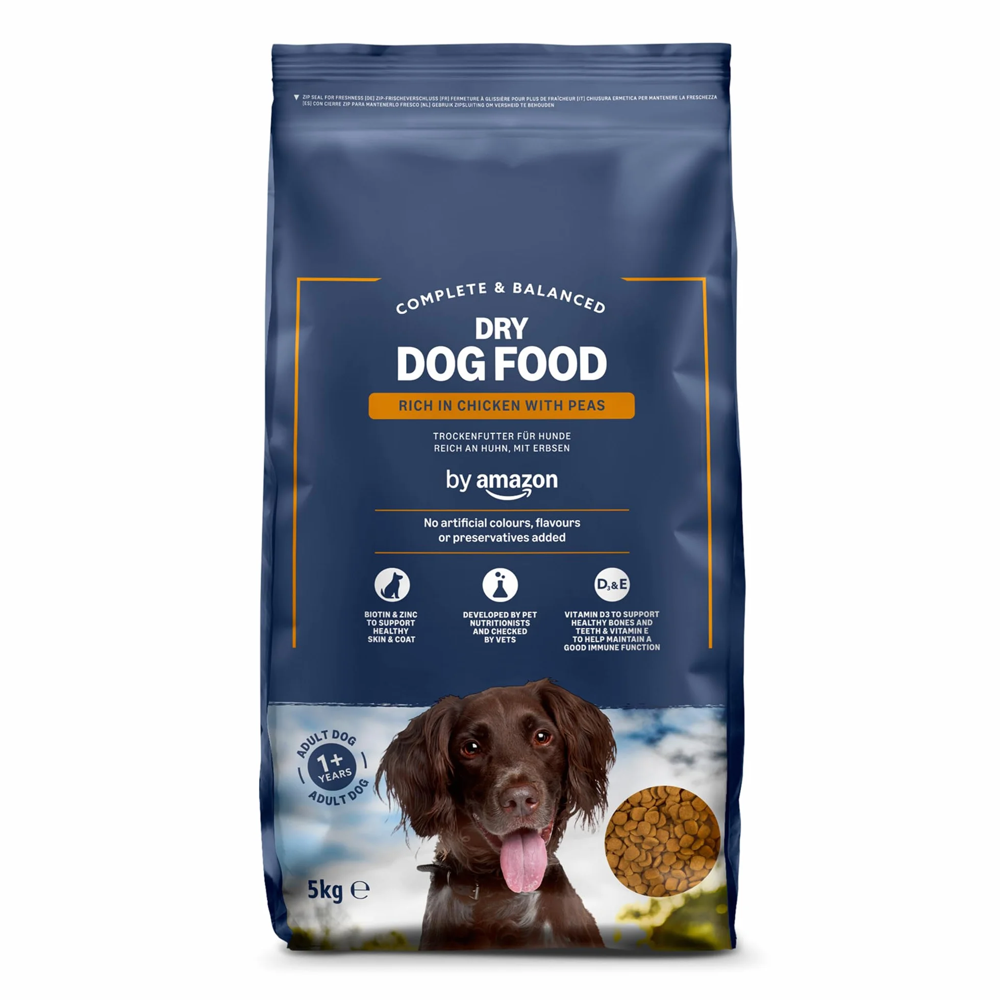 Croquettes Complètes Pour Chien Adulte Poulet aux Pois 5kg