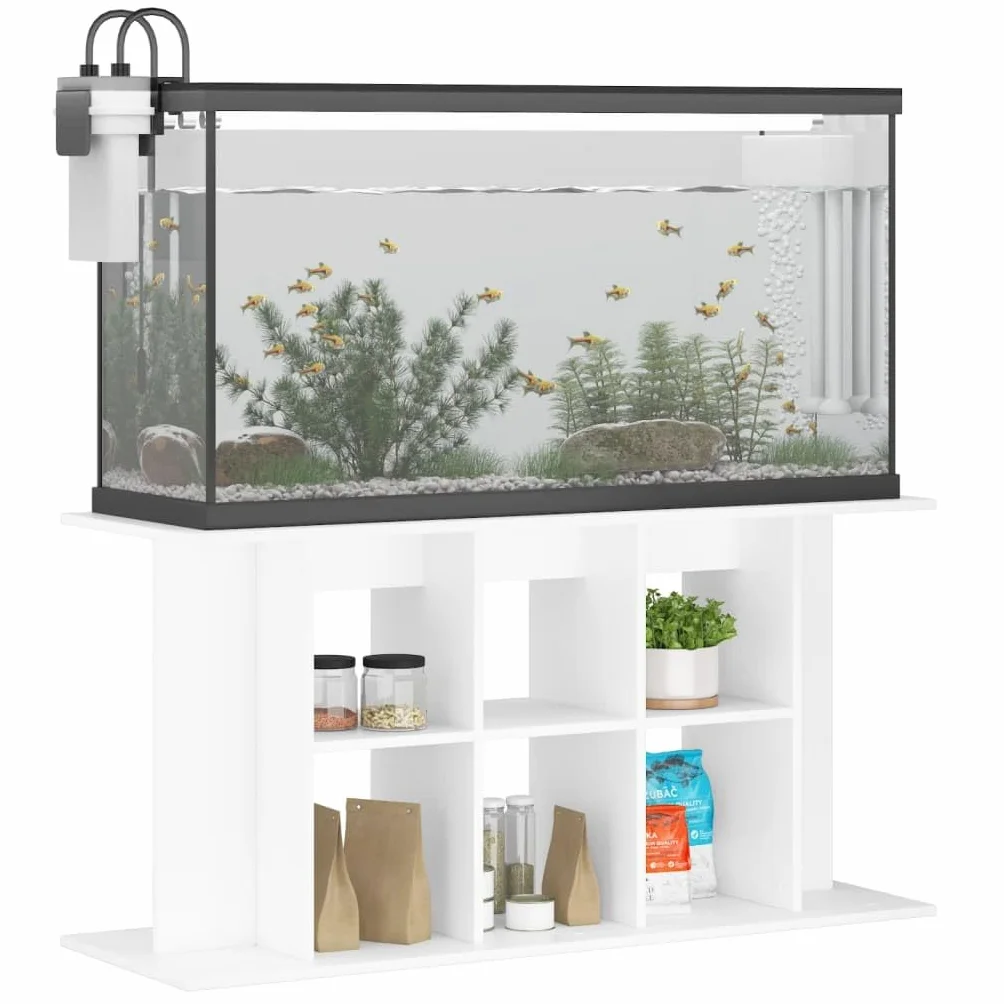 Tomostar Meuble pour Aquarium 120x40x60 cm blanc bois d'ingénierie