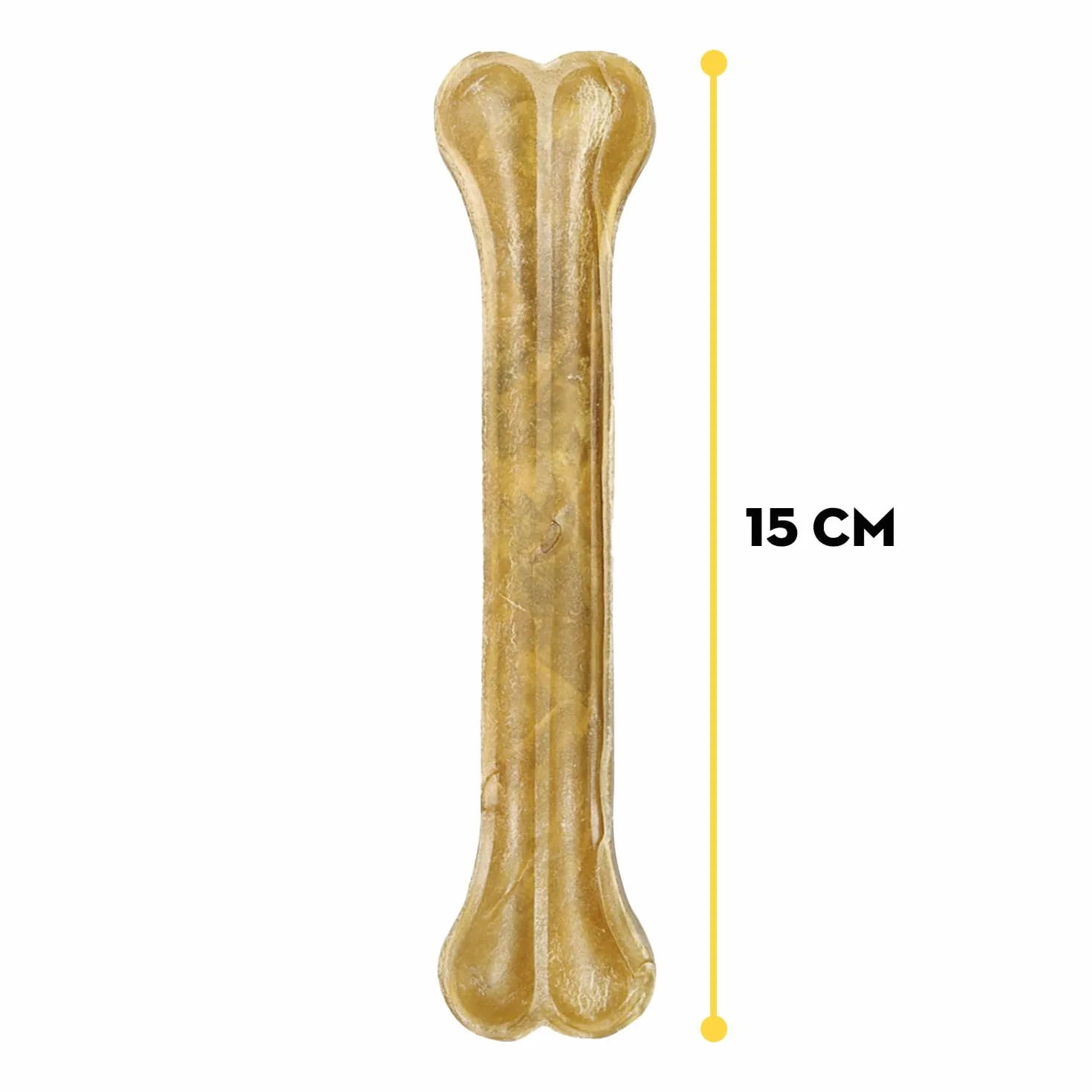 Croci King Bone, bâton dentaire en peau de vache naturelle pour chiens, 15 cm, 2 pièces