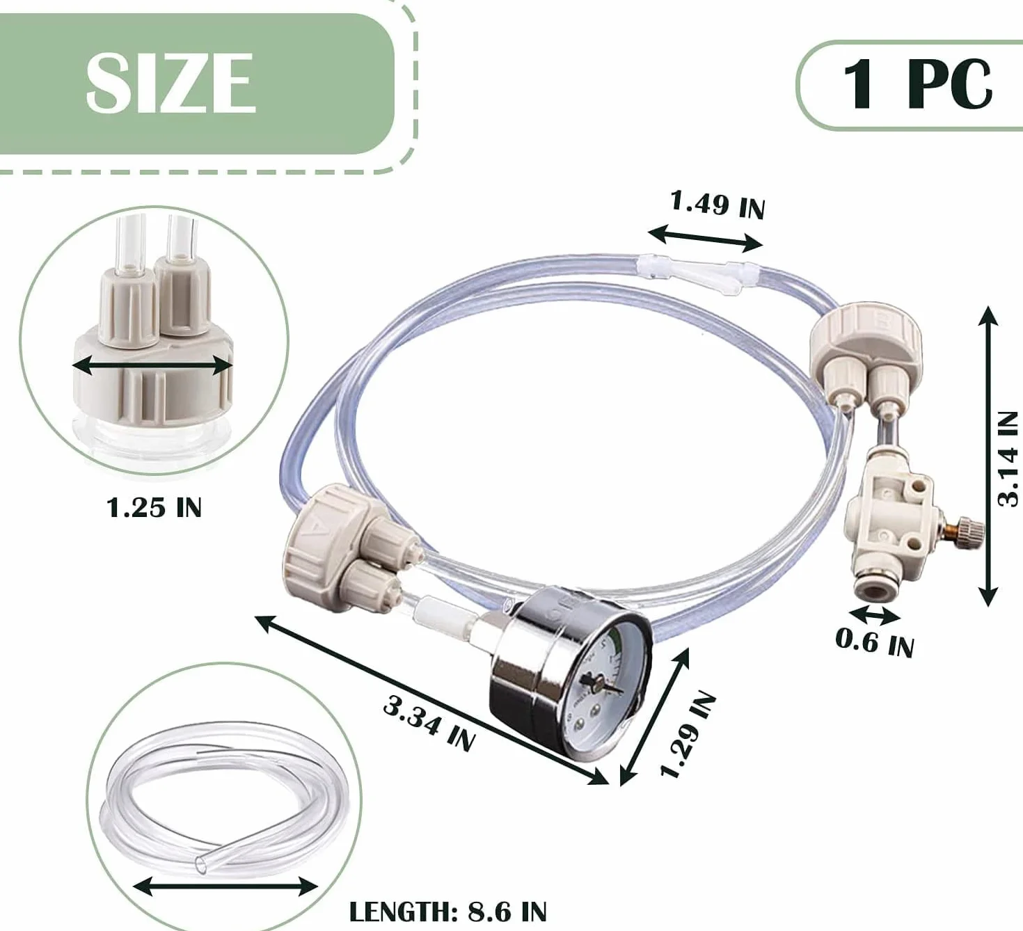 Kit système CO2 aquarium DIY générateur CO2 pour plantes d'eau avec valve bouteille manomètre