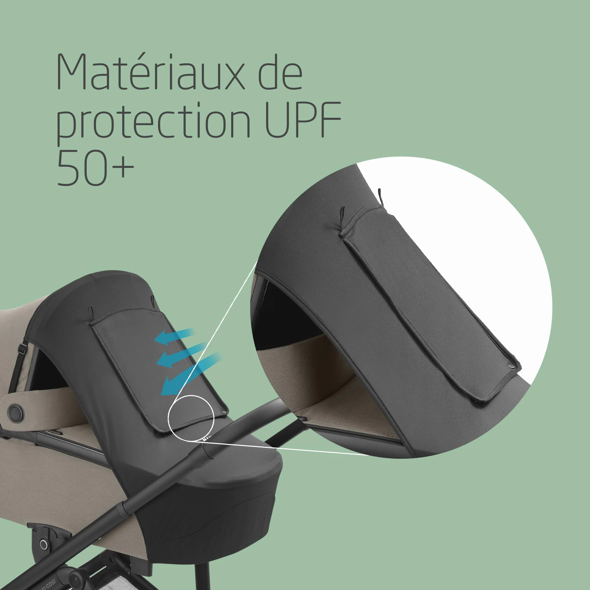 Maxi-Cosi Pare-soleil Protection UPF 50+ Fenêtre cache-cache Protection solaire bébé Noir