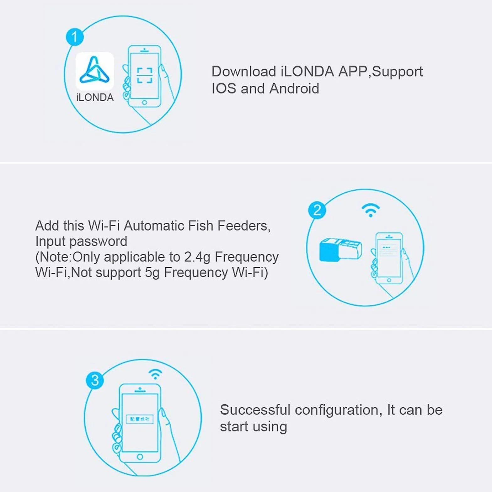 Lychee Automatyczny Podajnik Karmy dla Ryb z Ekranem LCD i Sterowaniem Wi-Fi 2.4G (Czarny)