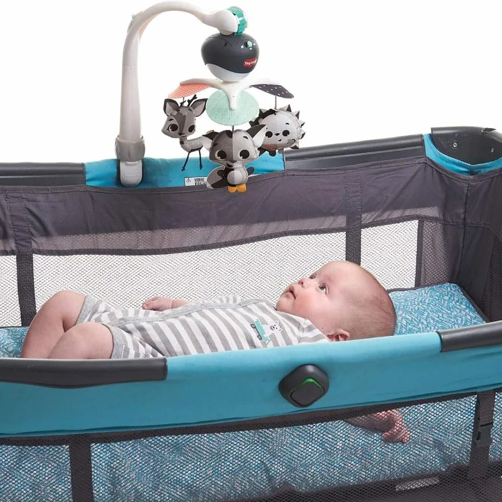 Tiny Love Mobile de Voyage 3-in-1 Musical Lit Bébé 0+ Mois Poussette Multi-usage 5 Mélodies 30 Min Musique Magical Tales Black & White