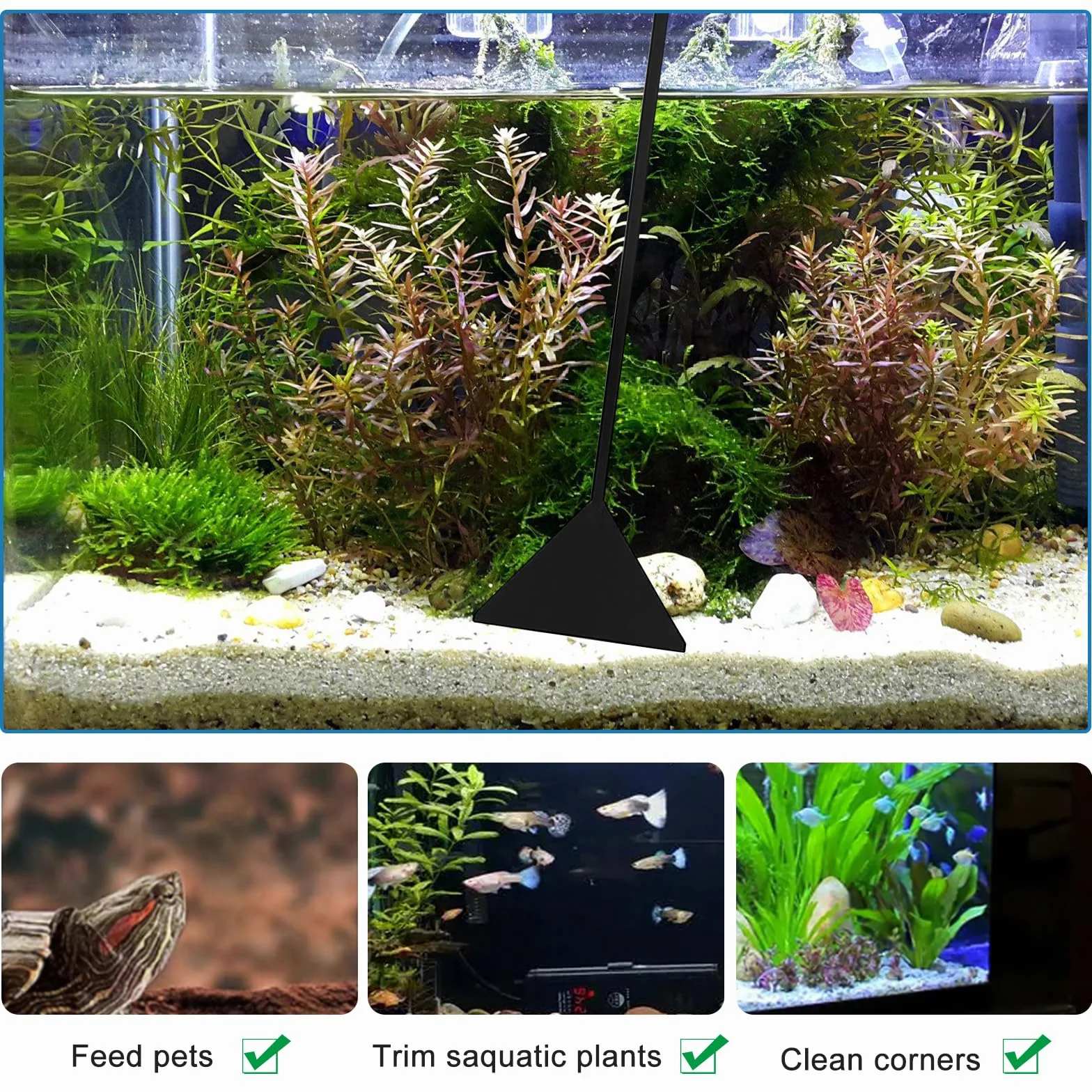Aquarium Aquascaping Kit 6 Pièces Acier Inoxydable Outils Plante Aquatique