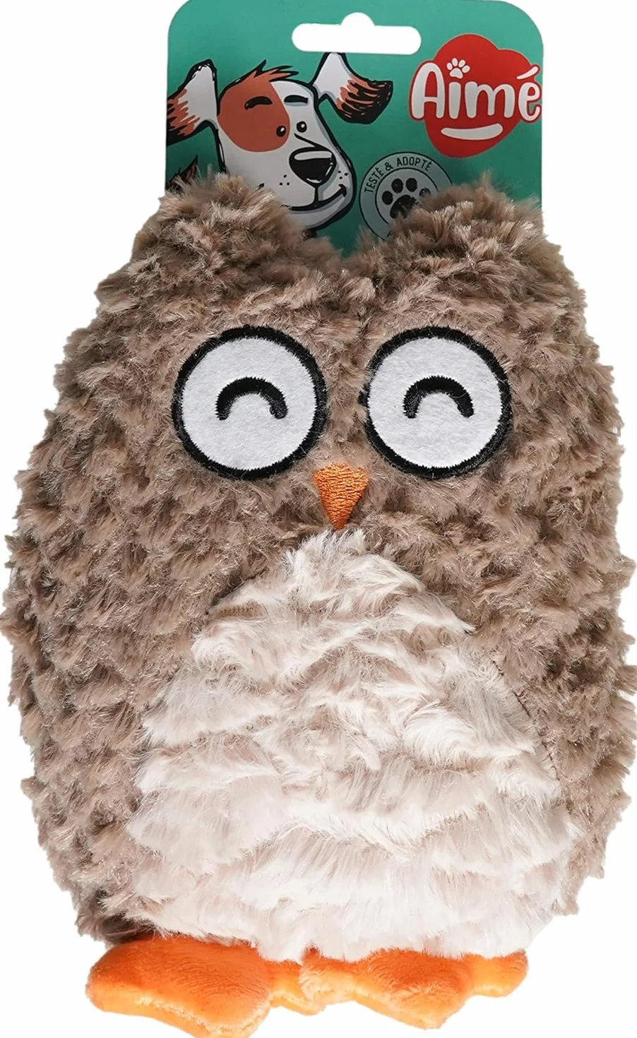 Jouet Hiboubou 25 cm Peluche pour Chien Facile à Ranger et à Transporter