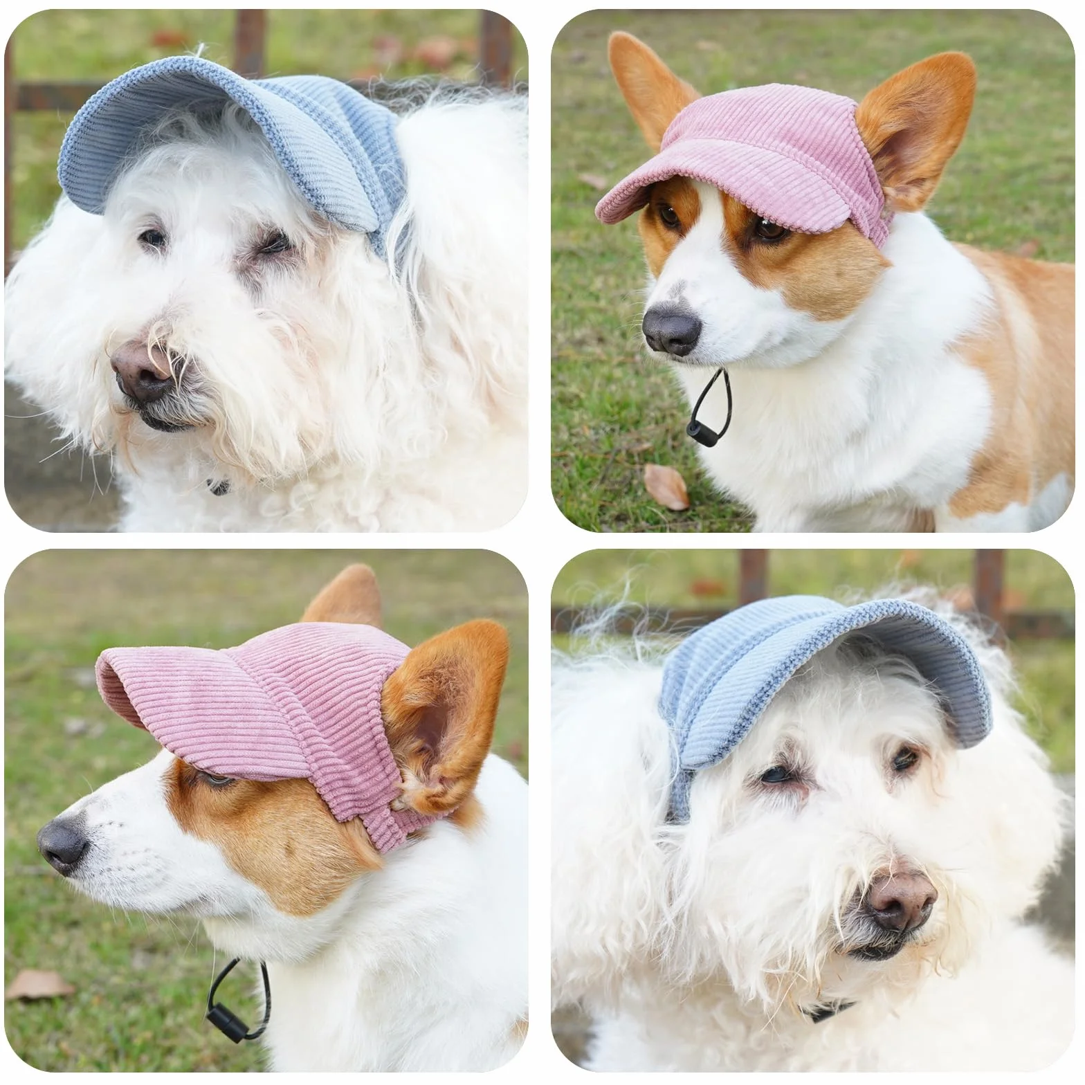 Casquette de Baseball pour Chiens Réglable Chapeau de Soleil Protection Oreilles pour Chats et Chiens