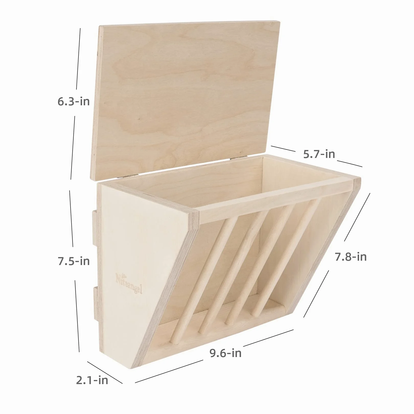 Niteangel pour Animal Domestique Foin Crèche en Bois avec Assise, Grande Taille, 9–7/20,3 cm X 6–3/10,2 x 20,3 cm, Plywood