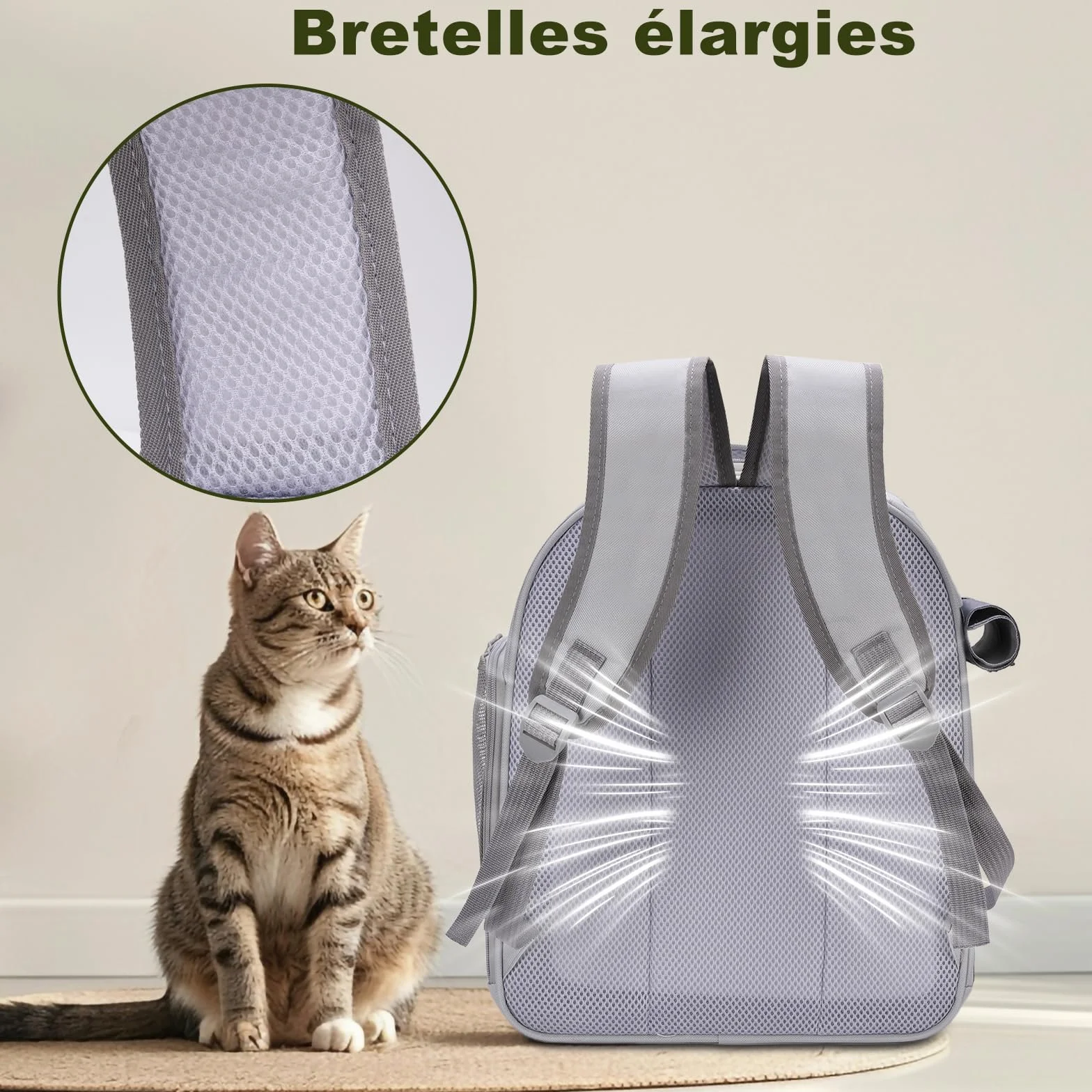 Sac à Dos Transport Chat Respirant Confortable Porte-Chat Bulle Fenêtre 7kg Voyage Randonnée