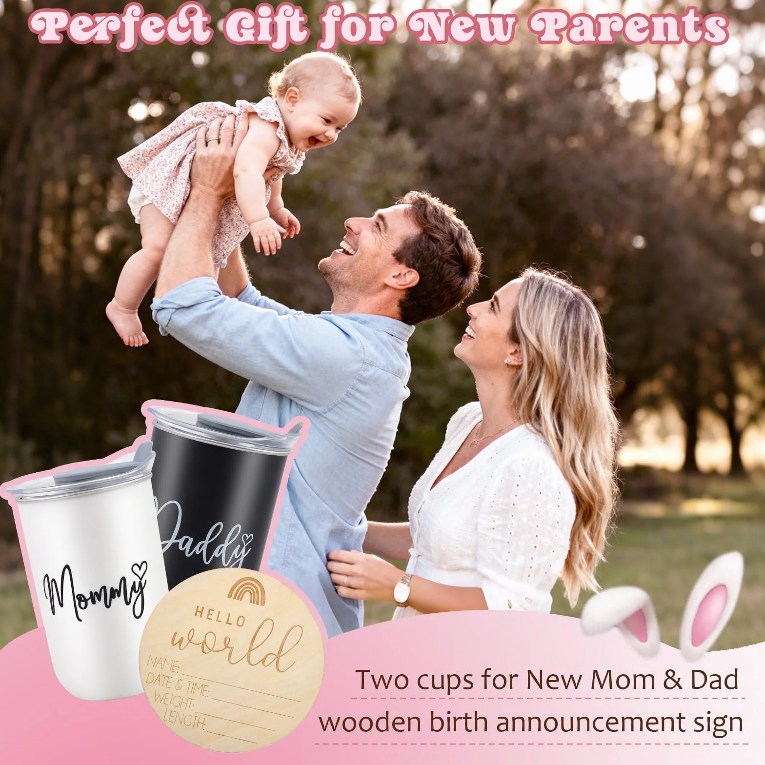 Coffret Naissance 13 en 1 Cadeau Bébé avec Grenouillère Doudou Tasse Couverture Bavoir Chaussettes Gants pour Filles