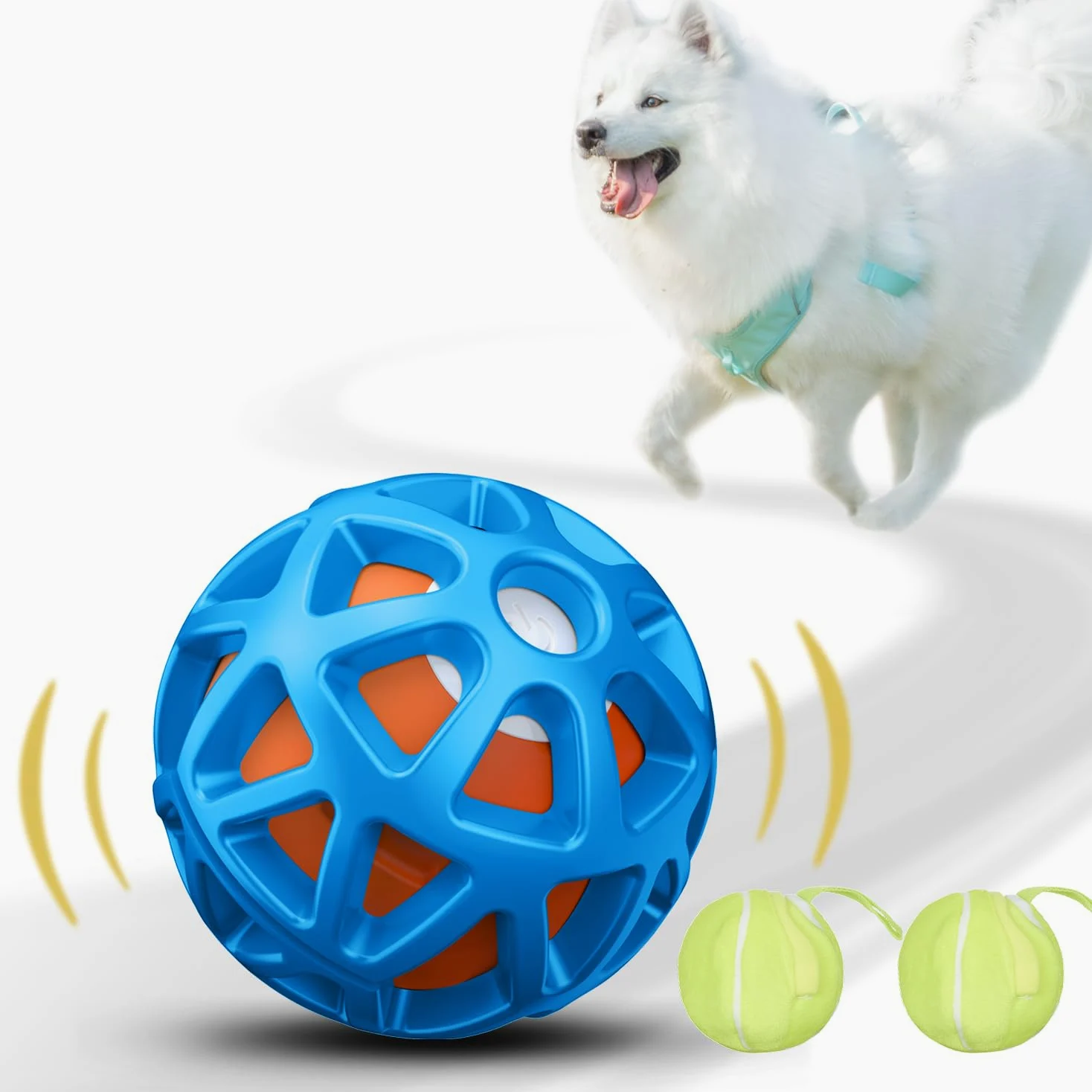 seagi Jouets interactifs pour chien – Balle interactive durable et rebondissante automatique pour chien pour un jeu intelligent, jouet en mouvement activé par le mouvement pour chiens de petite