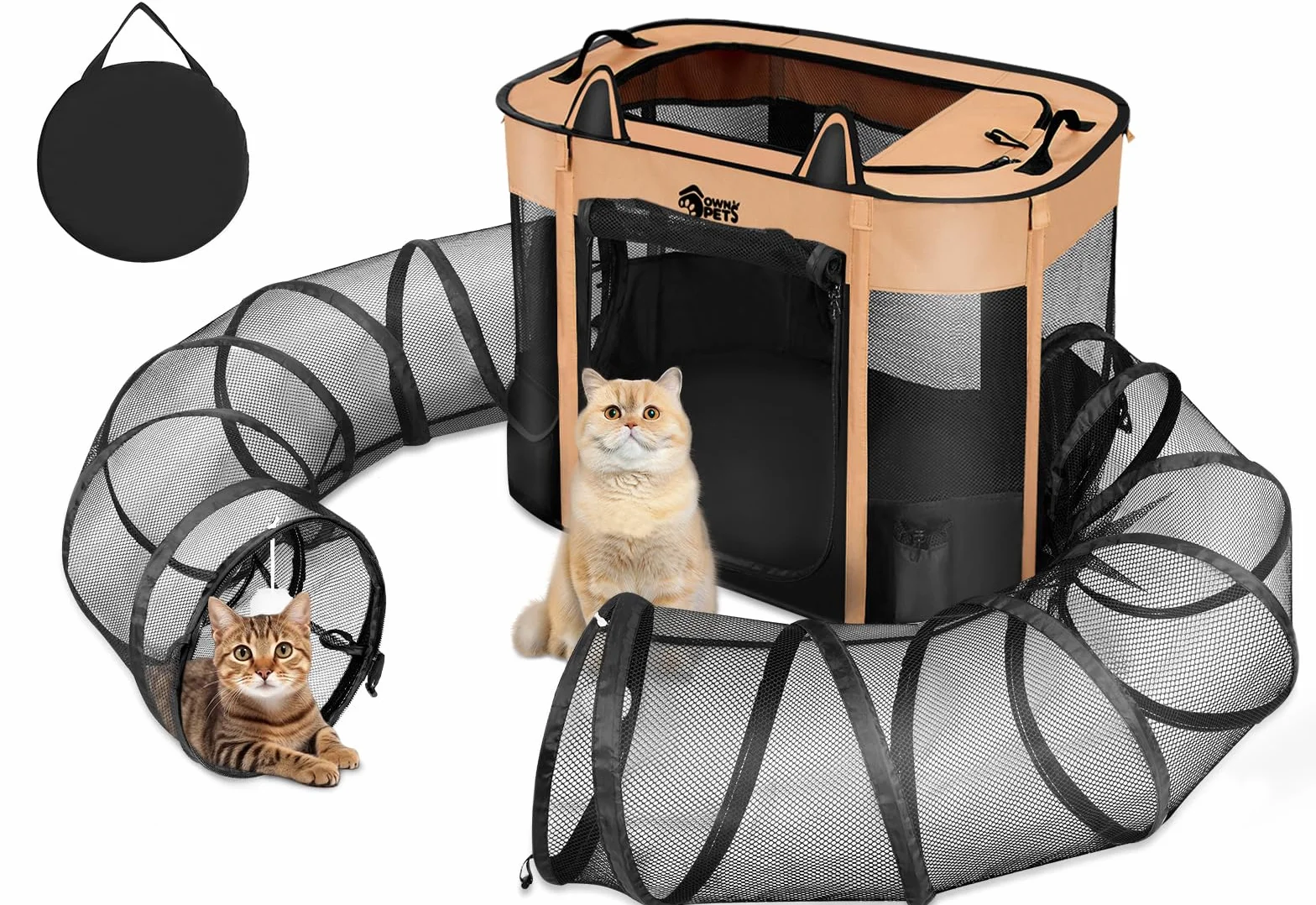Ownpets Enclos pour chat extérieur Parc portable pliable Cage de transport pour animal domestique