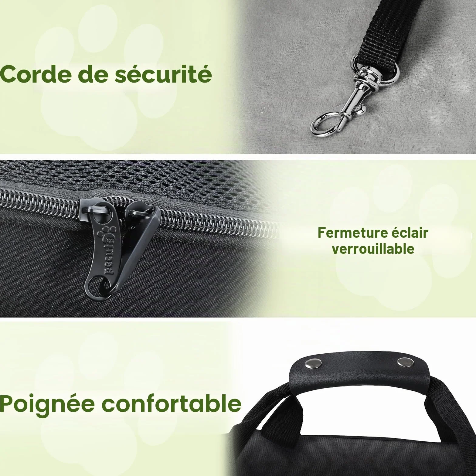 Pecute Sac de Transport Extensible Extra Large pour Chien Chat Pliable Maille Respirante Noir avec Bandoulière