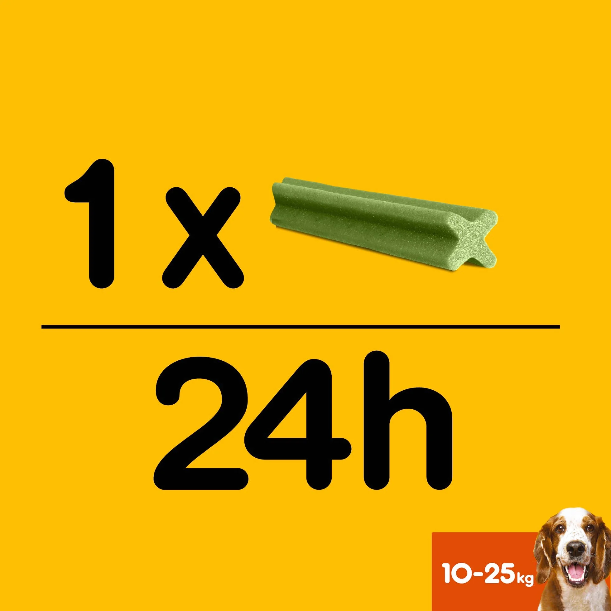 Pedigree Dentastix Fresh Friandises pour chien moyen, 7 bâtonnets hygiène bucco-dentaire 200 g