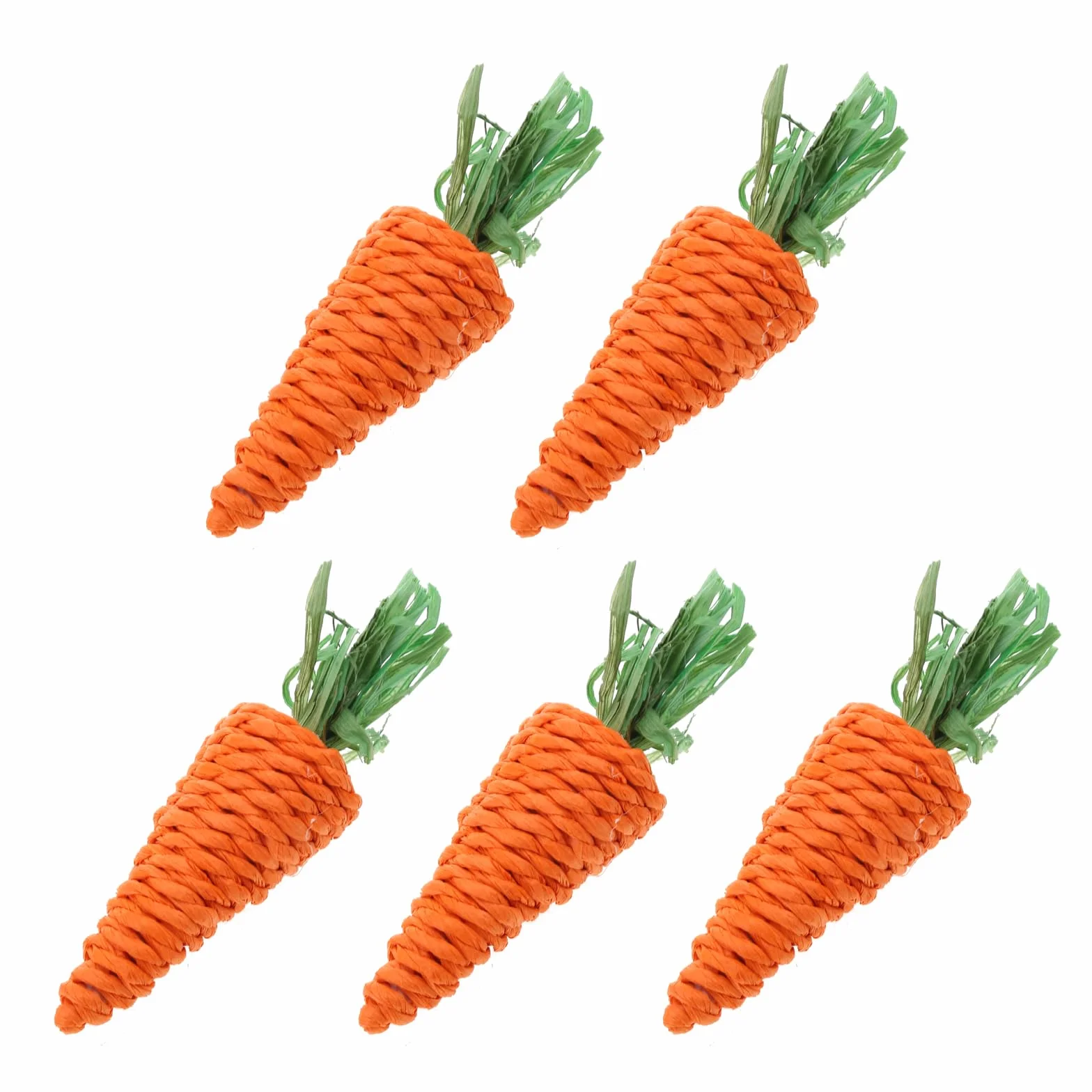 Lot de 5 jouets à mâcher en forme de carotte pour lapin chinchilla