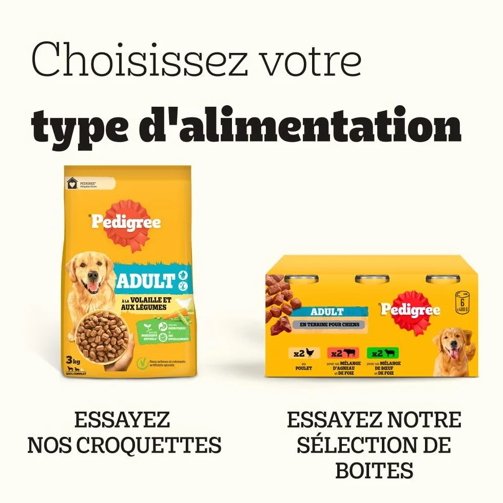 PEDIGREE Sachets fraîcheur en Sauce Sélection Mixte 4 variétés pour Chien Adulte 84x100g