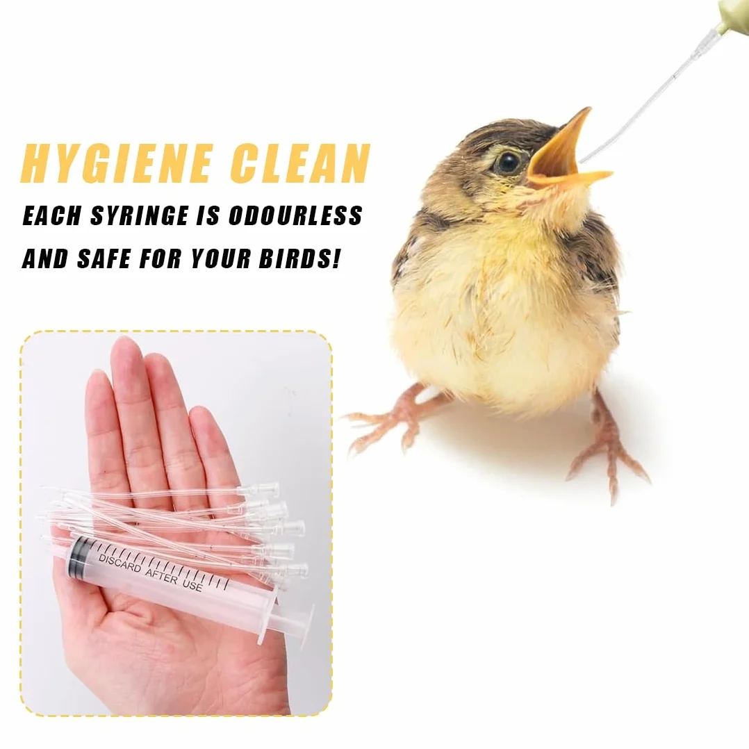 Tubes d'Alimentation pour Oisillons 10 Pièces, Accessoires pour Pigeons, Outil d'Alimentation Manuelle pour Bébés Oiseaux et Perroquets