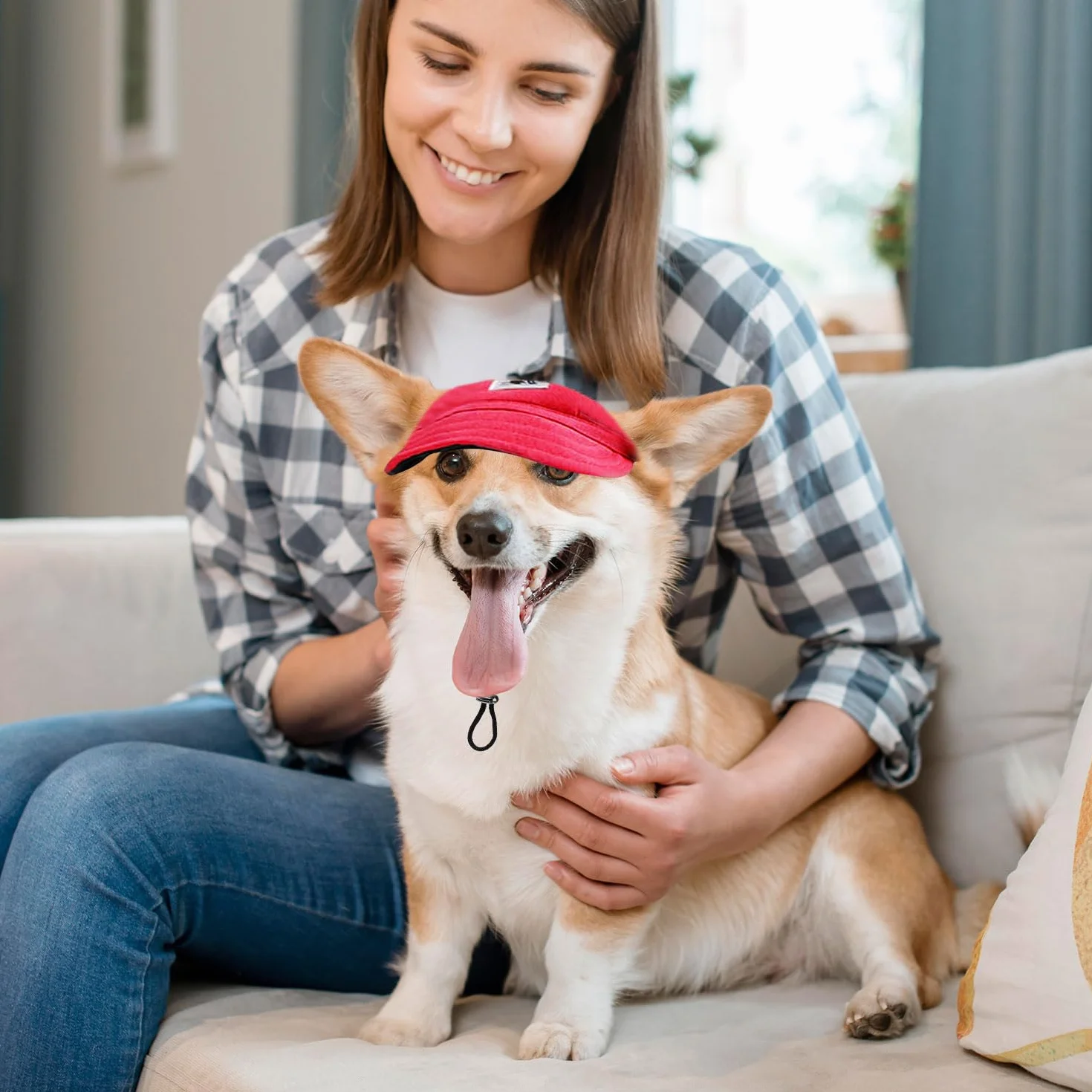 LATRAT Casquette de Baseball pour Petit Animal de Compagnie, Pet Dog Réglable Hat Sports Cap pour Chiot Petit Chien Chat Animaux (Bleu, S)