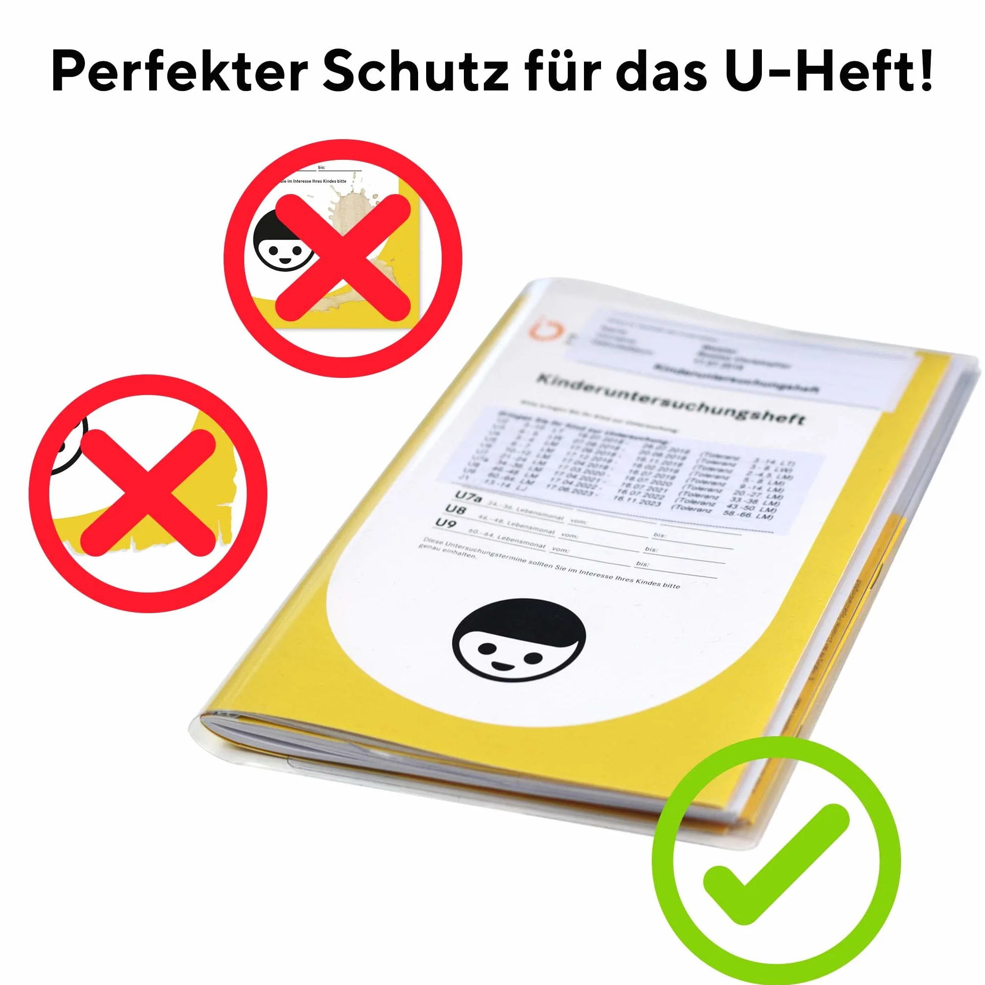 Lot de 3 pochettes transparentes pour carnet d'examen en plastique étui de protection avec compartiment pour passeport de vaccination