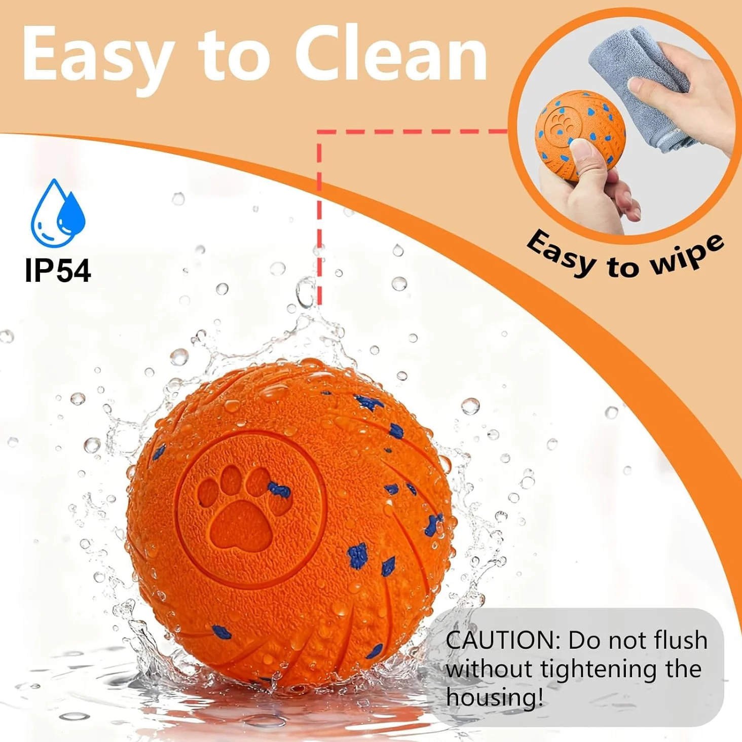 Jouets interactifs pour chien : balle intelligente pour chien – rebondissement automatique, vibration et action de saut ! Design Duraspin durable pour les mâcheurs agressifs. Rechargeable et durable