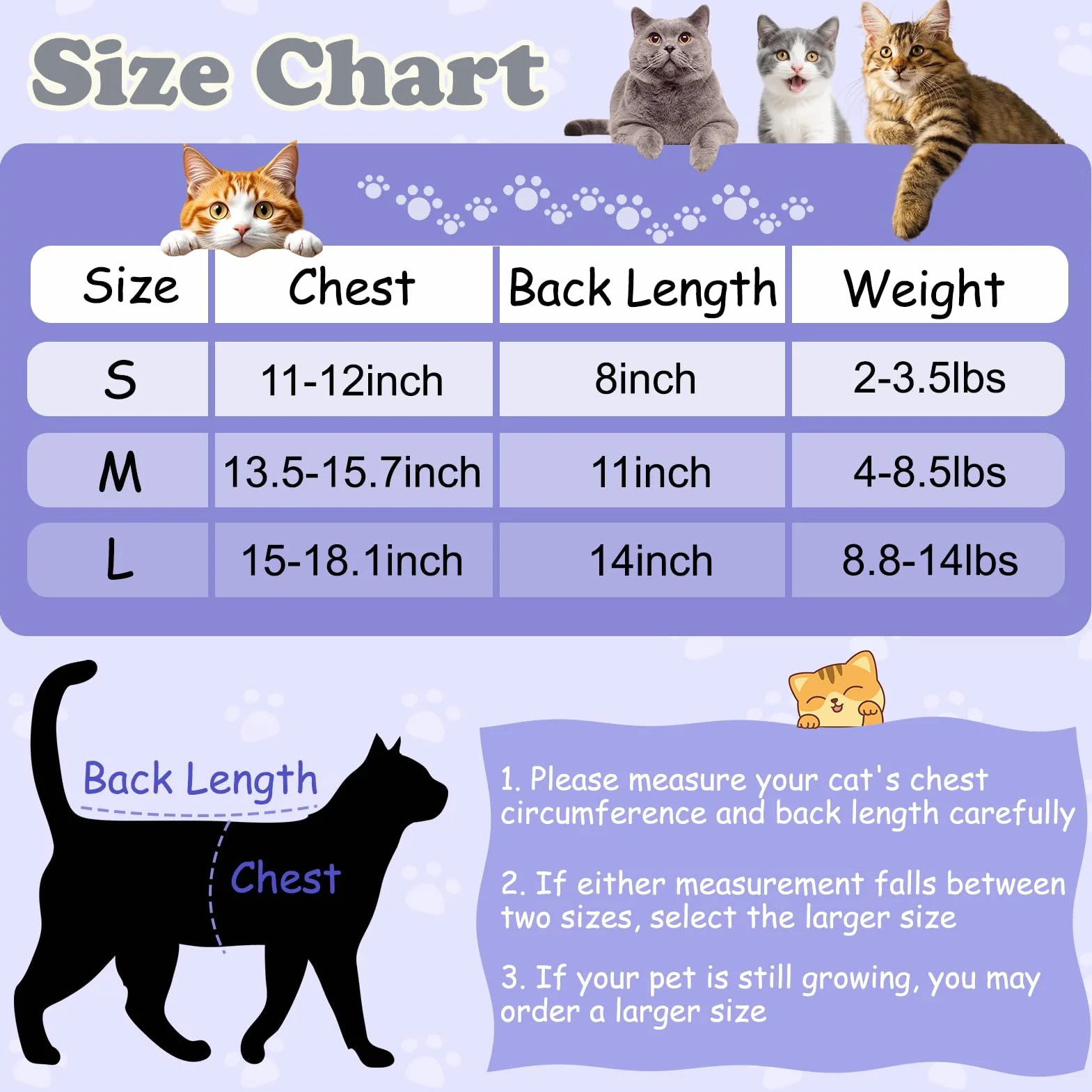 MELLIEX Body pour Chat Post Opératoire Stérilisation, Combinaison Anti Léchage, Gilet de Récupération