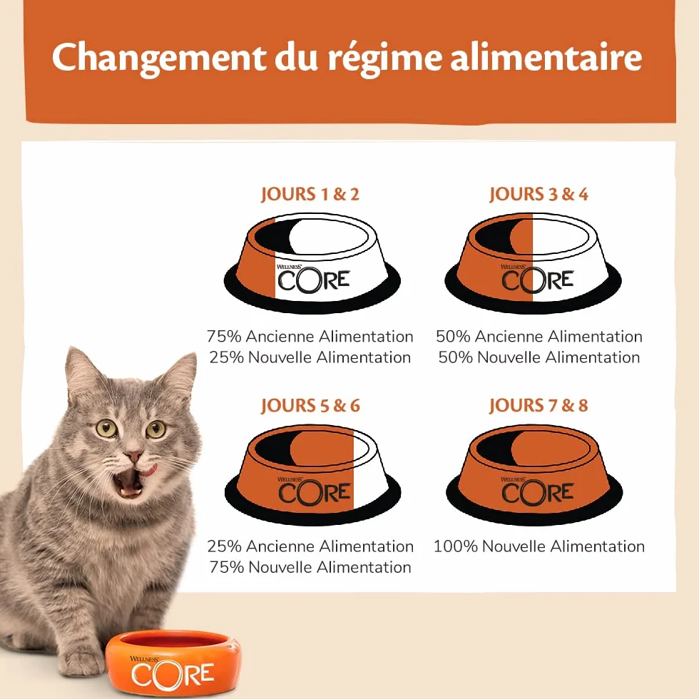 Wellness CORE Original Stérilisé Croquettes pour Chats Stérilisés sans Céréales 4 kg Poulet Dinde