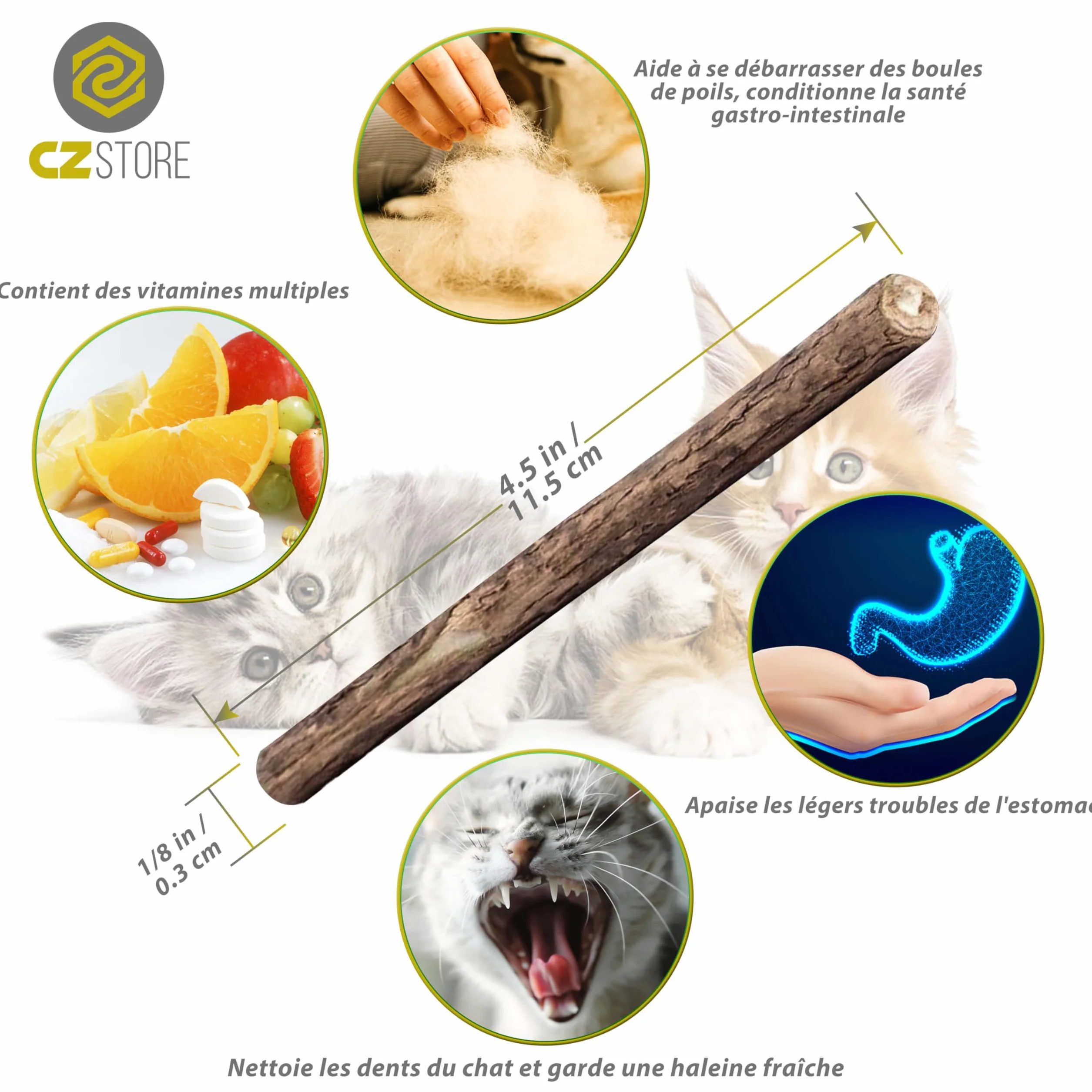 Marque Française Jouet pour Chat Catnip Bio Naturel Lot de 6
