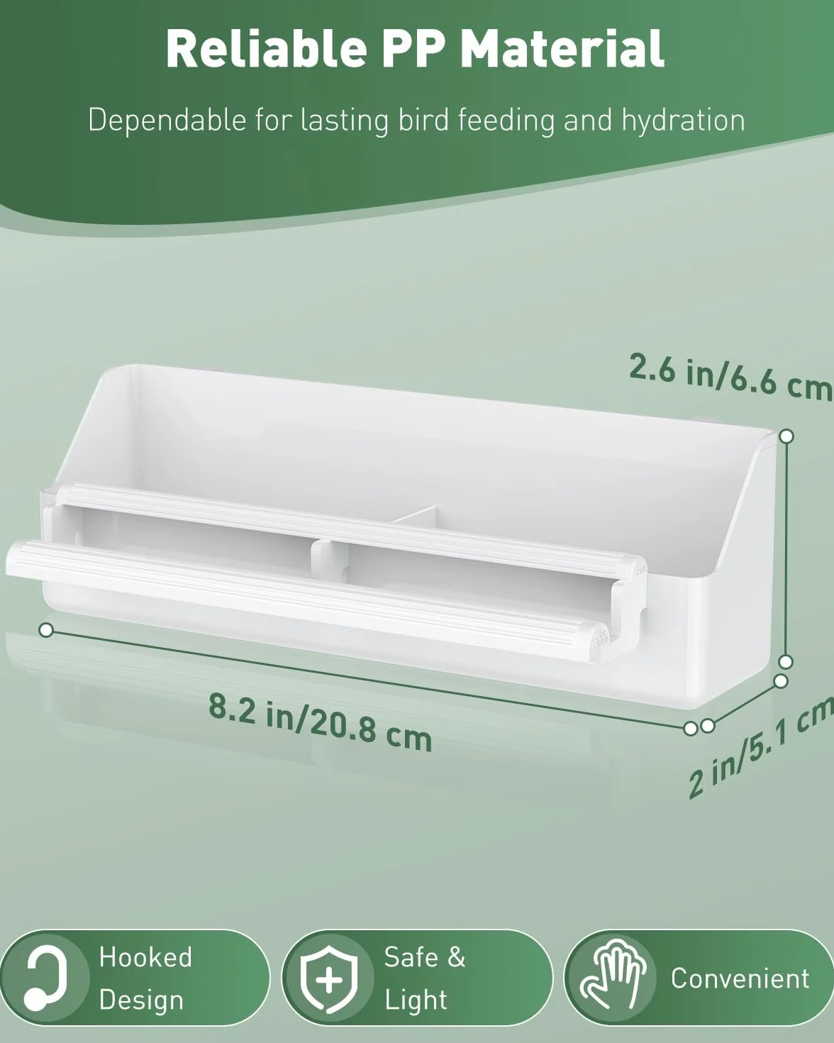 Pawfly 2 pièces Mangeoires pour Cage Suspendues en Plastique avec Crochets, Distributeur d'eau pour Oiseaux avec Perchoirs, Abreuvoir et Bol à Nourriture pour Perruche Calopsitte Canari