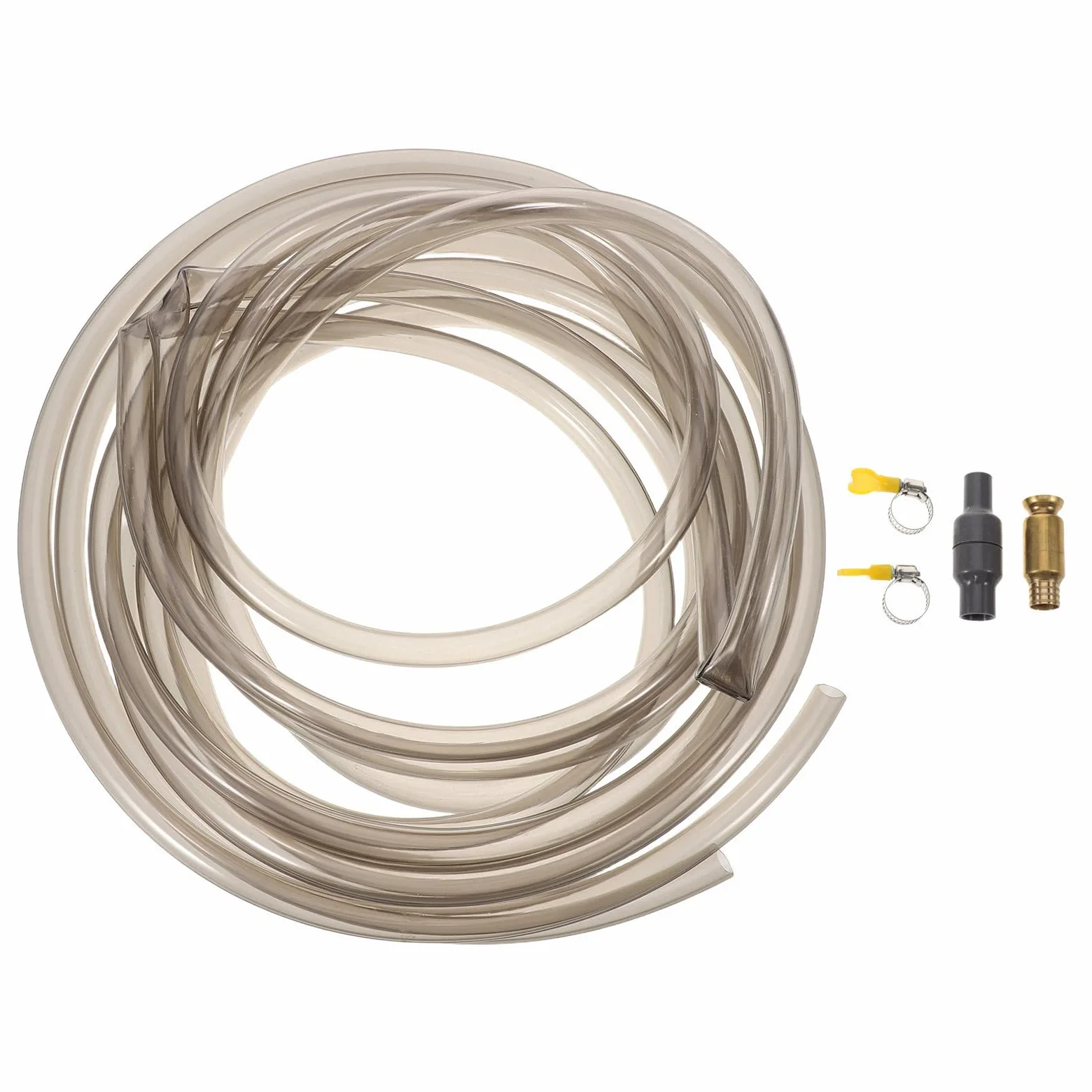 Tuyau de Siphon pour Aquarium avec Pince - Tube de Transfert d'eau de 5 m pour Le Nettoyage du Gravier d'aquarium - Aspirateur de substrat pour l'entretien des de Tortues Betta
