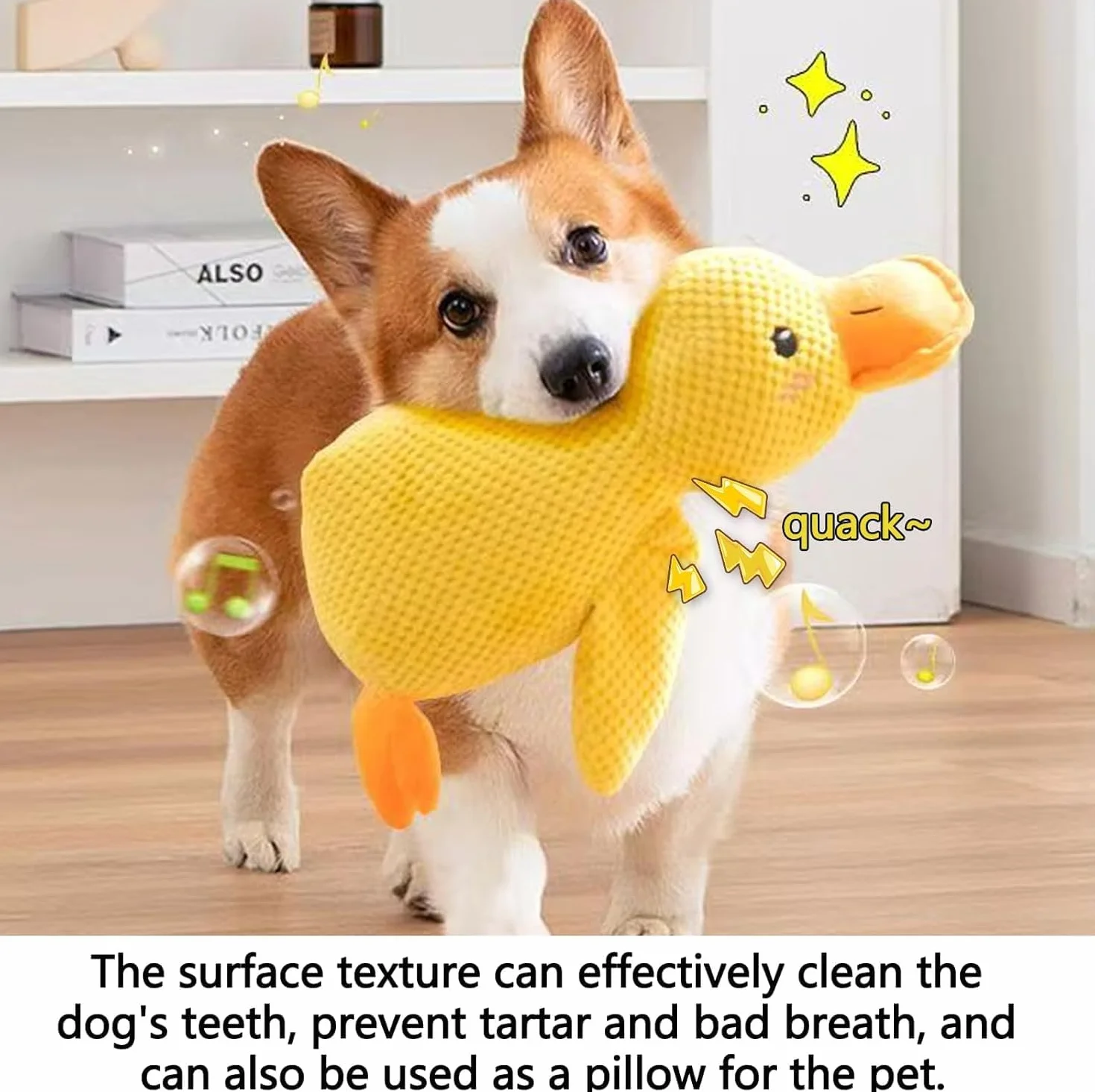 Indestructible Canard Peluche pour Chien Anti-Stress Petite Moyenne Grande