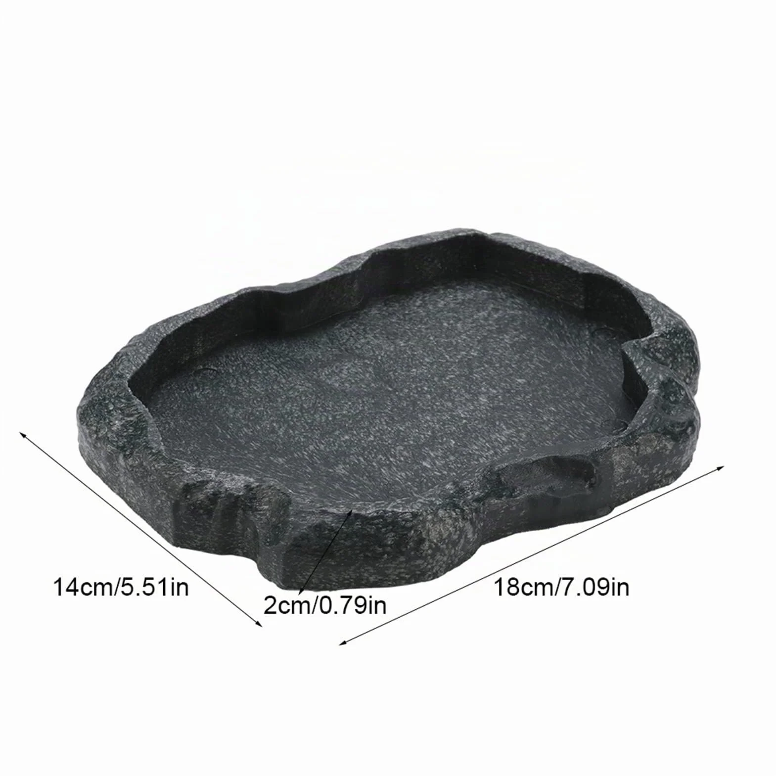 Bol d'alimentation en Résine pour Reptiles Yosoo, Décor de Terrarium pour Tortue Lézard (M)