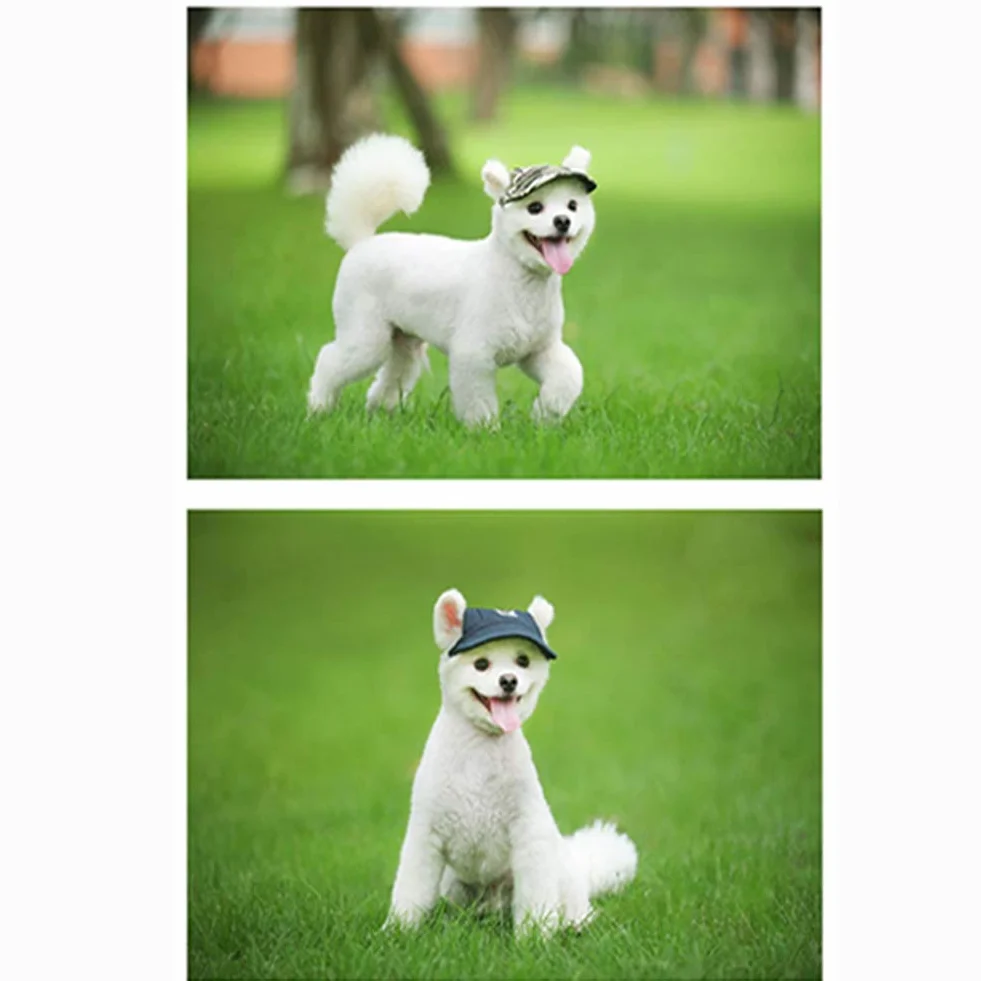 Bonnet de baseball réglable Sunbonnet - Protection solaire - Pour chiens de petite taille et moyenne et grande taille M bleu foncé