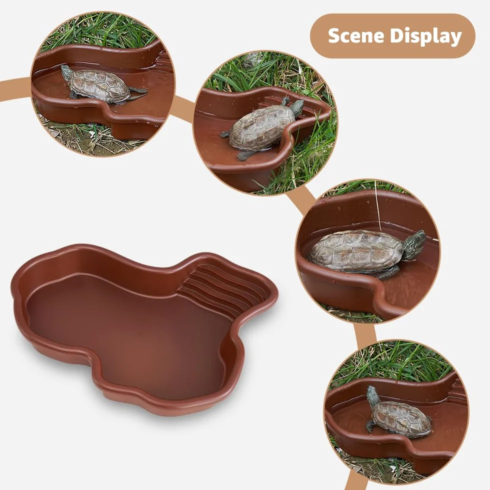 Grand Bol d'Eau et de Nourriture pour Reptiles, Gamelle Reptile Accessoire Terrarium pour Tortue et Lézard