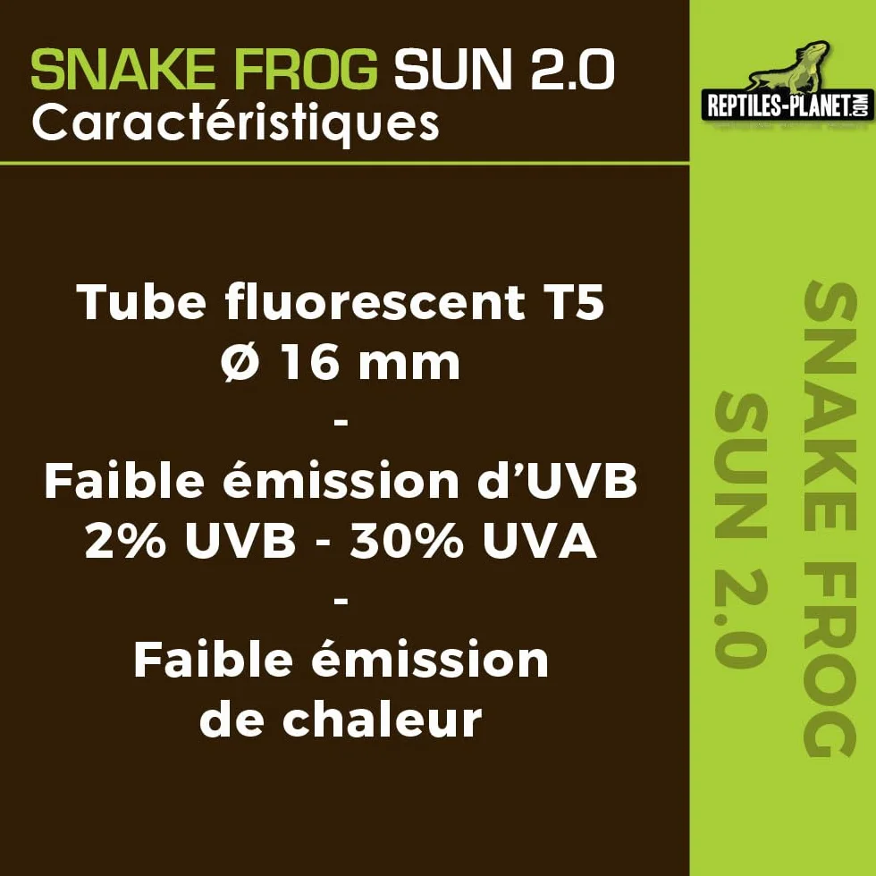 Tube Fluorescent T5 Reptiles Planet Snake Frog Sun 2.0 24W 58cm Blanche