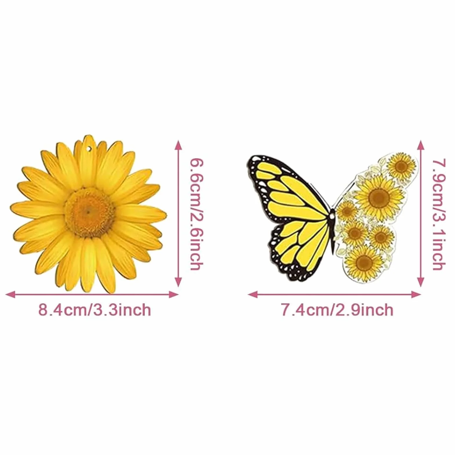 Lot de 40 décorations de printemps en bois suspendues pour branches, portes, fenêtres